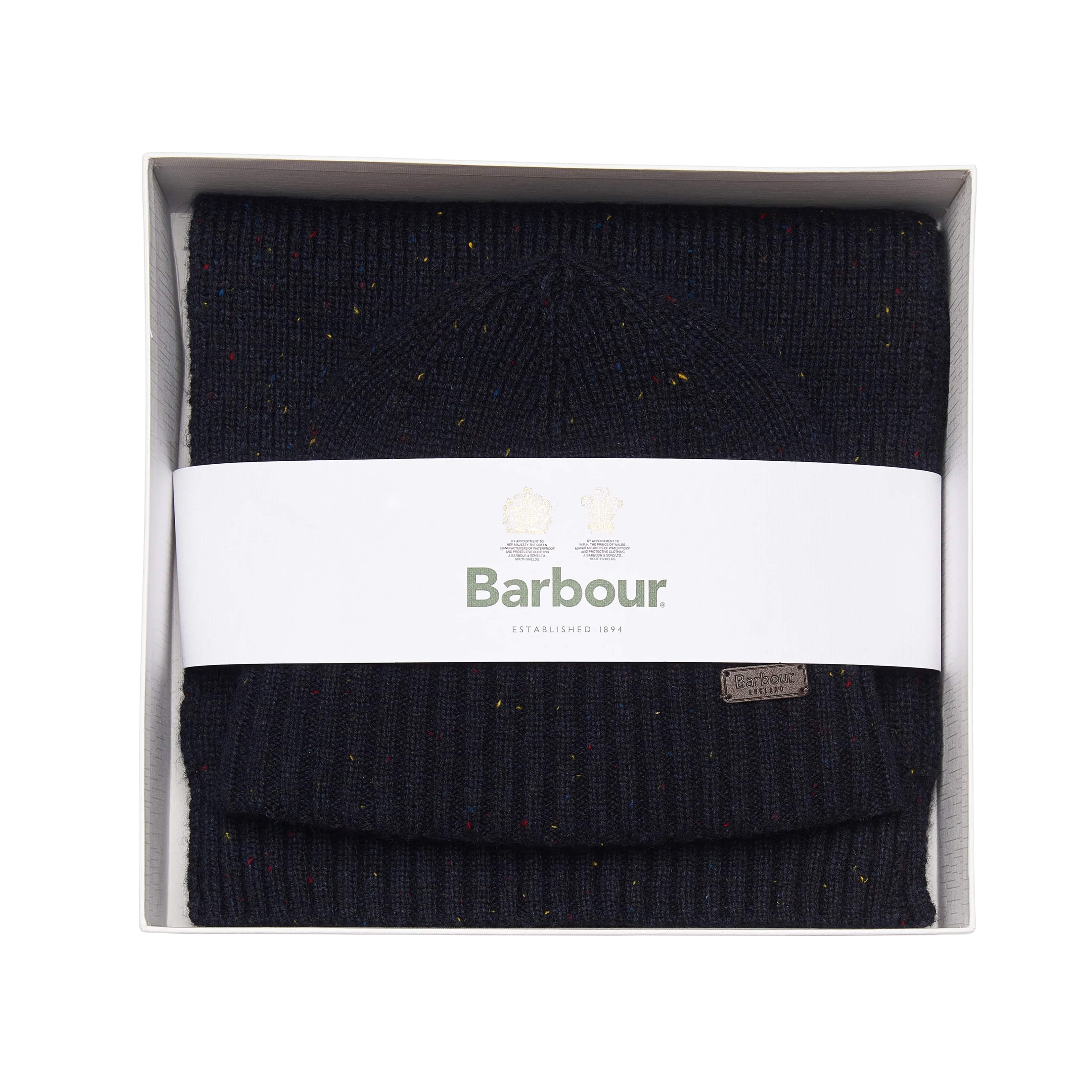 BARBOUR CARLTON FLECK BEANIE & SCARF GIFT SET