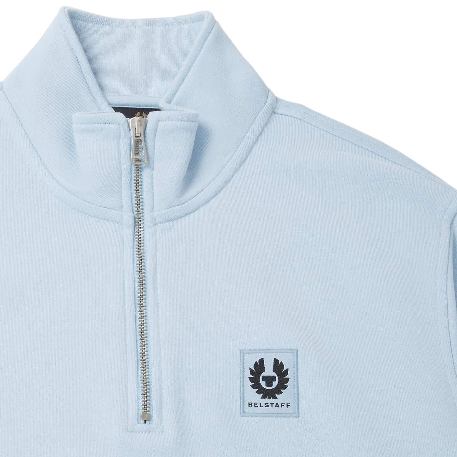 BELSTAFF COTTON FLEECE QUARTER ZIP SWEATSHIRT