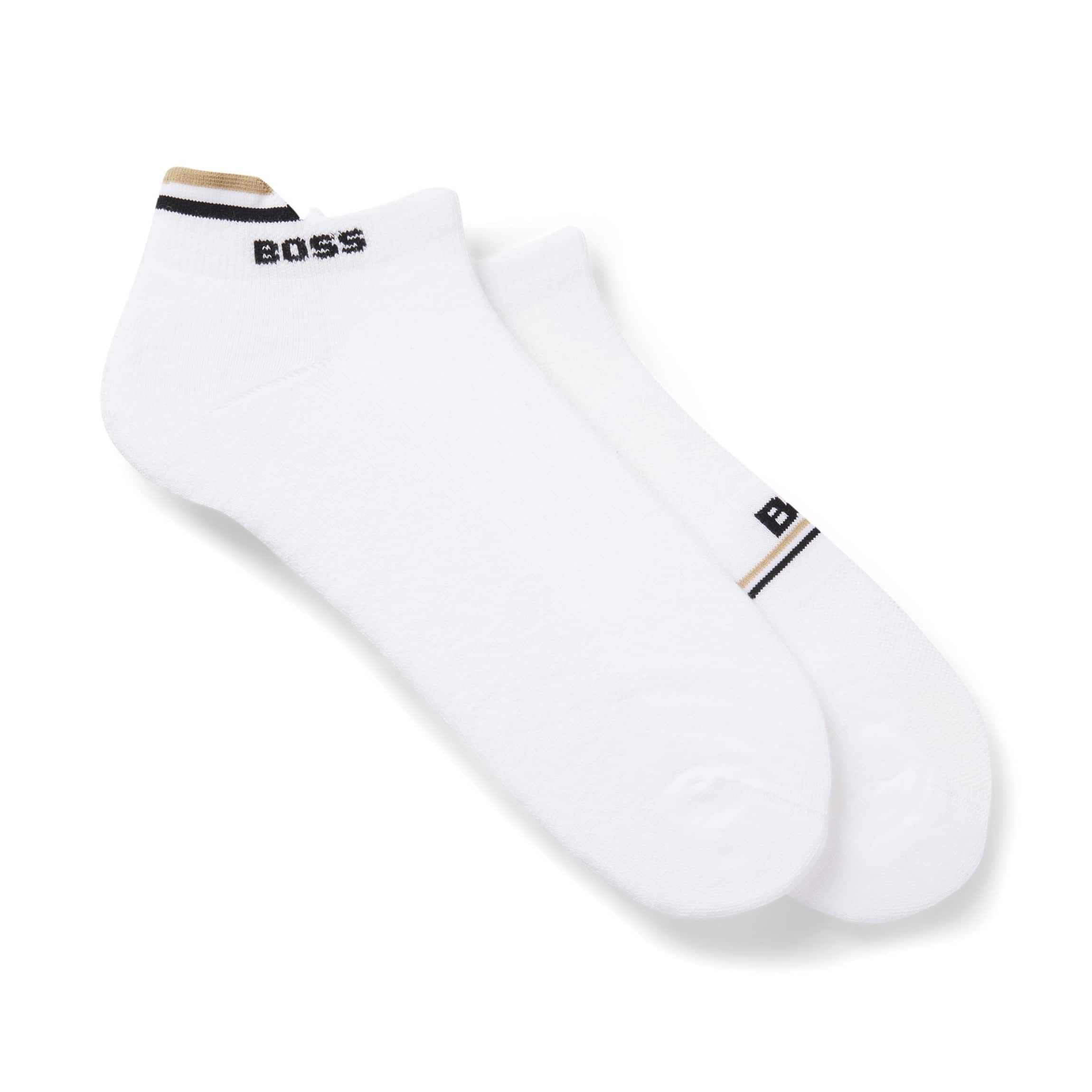 BOSS 2 PACK LOGO ANKLE-LENGTH SOCKS