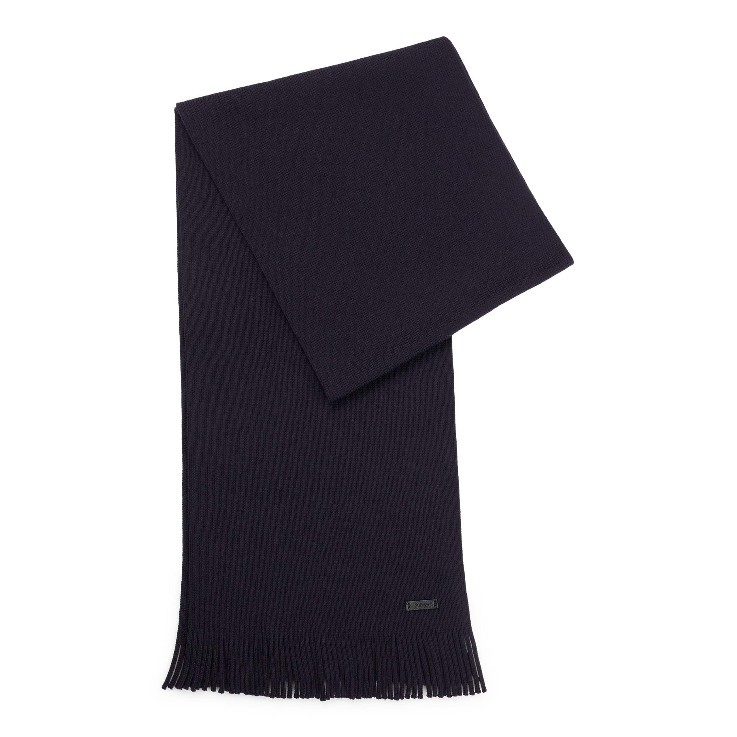 BOSS ALBAS RASCHEL-KNIT VIRGIN WOOL SCARF HUGO BOSS