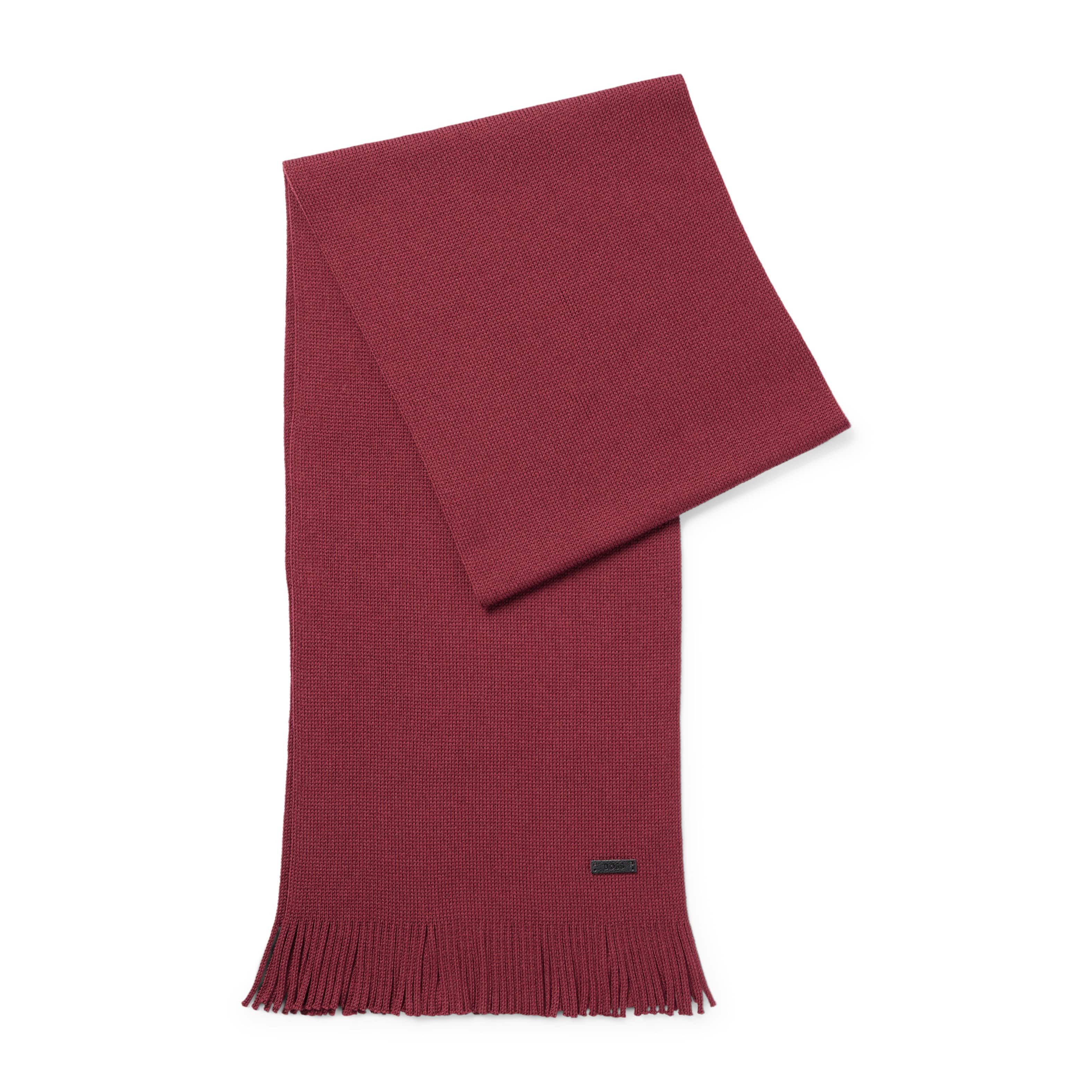 BOSS ALBAS RASCHEL-KNIT VIRGIN WOOL SCARF