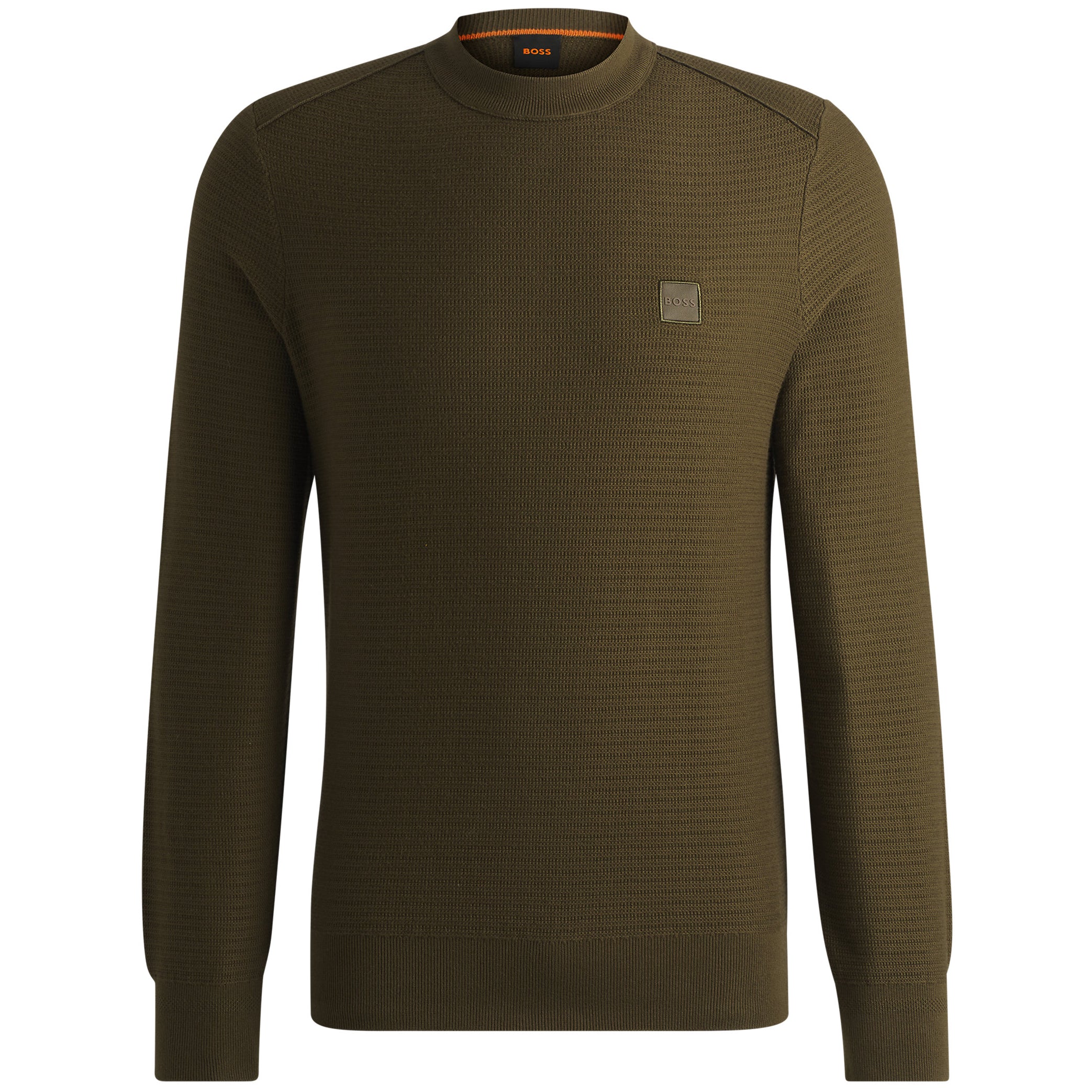 BOSS ANION_S LOGO-PATCH COTTON CASHMERE KNIT JUMPER