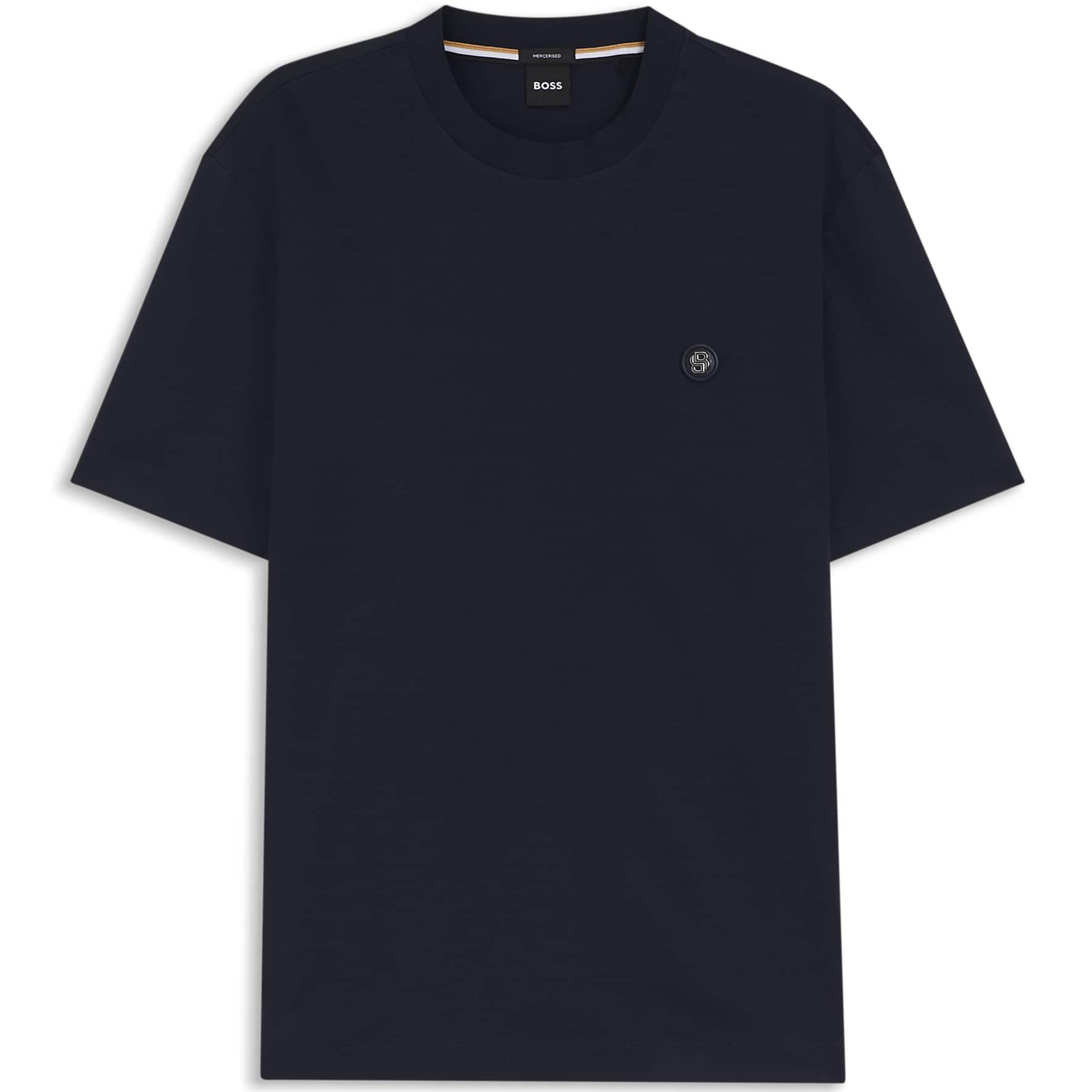 BOSS DOUBLE B MONOGRAM MERCERISED-COTTON T-SHIRT