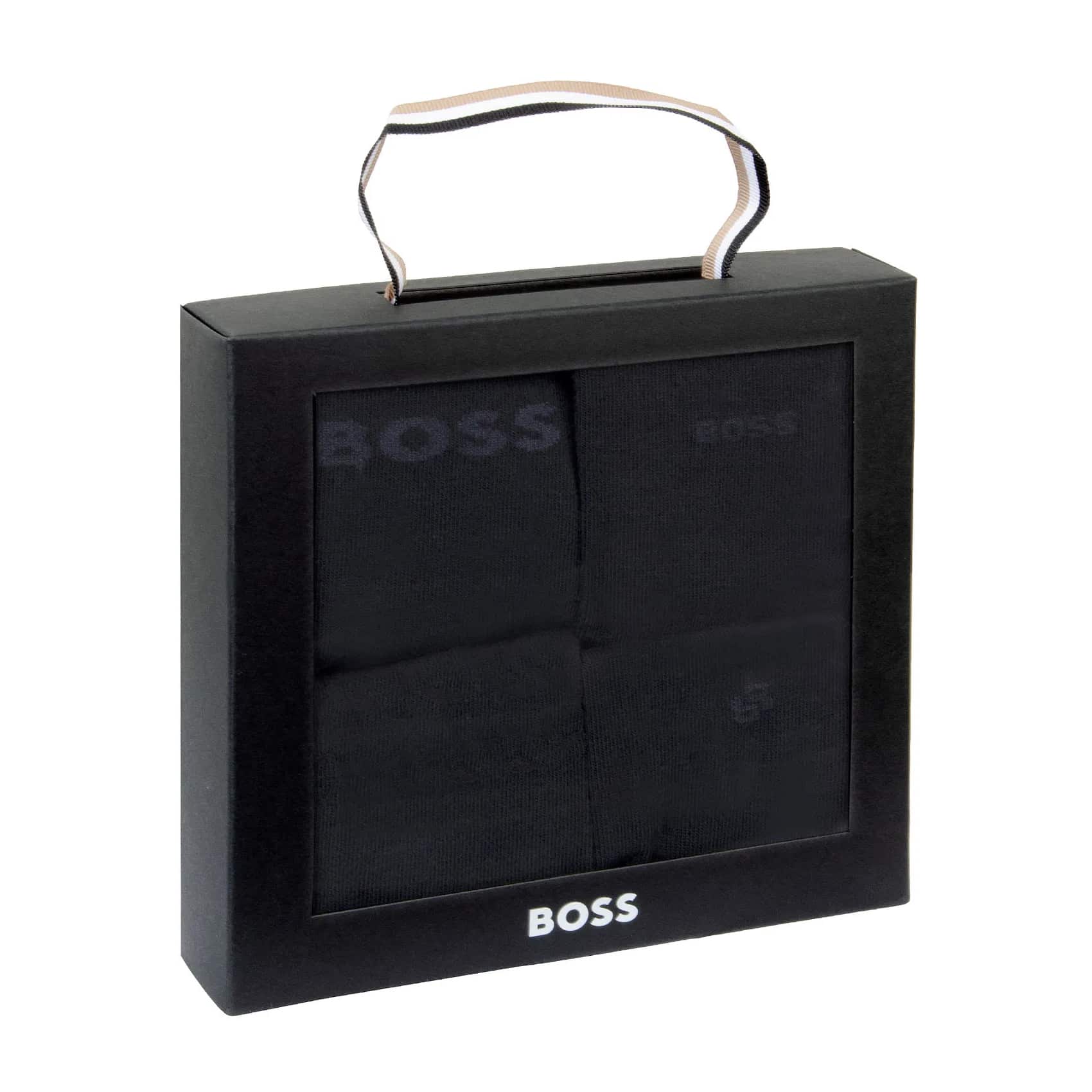 BOSS GIFT-BOXED REGULAR-LENGTH FOUR-PACK SOCKS