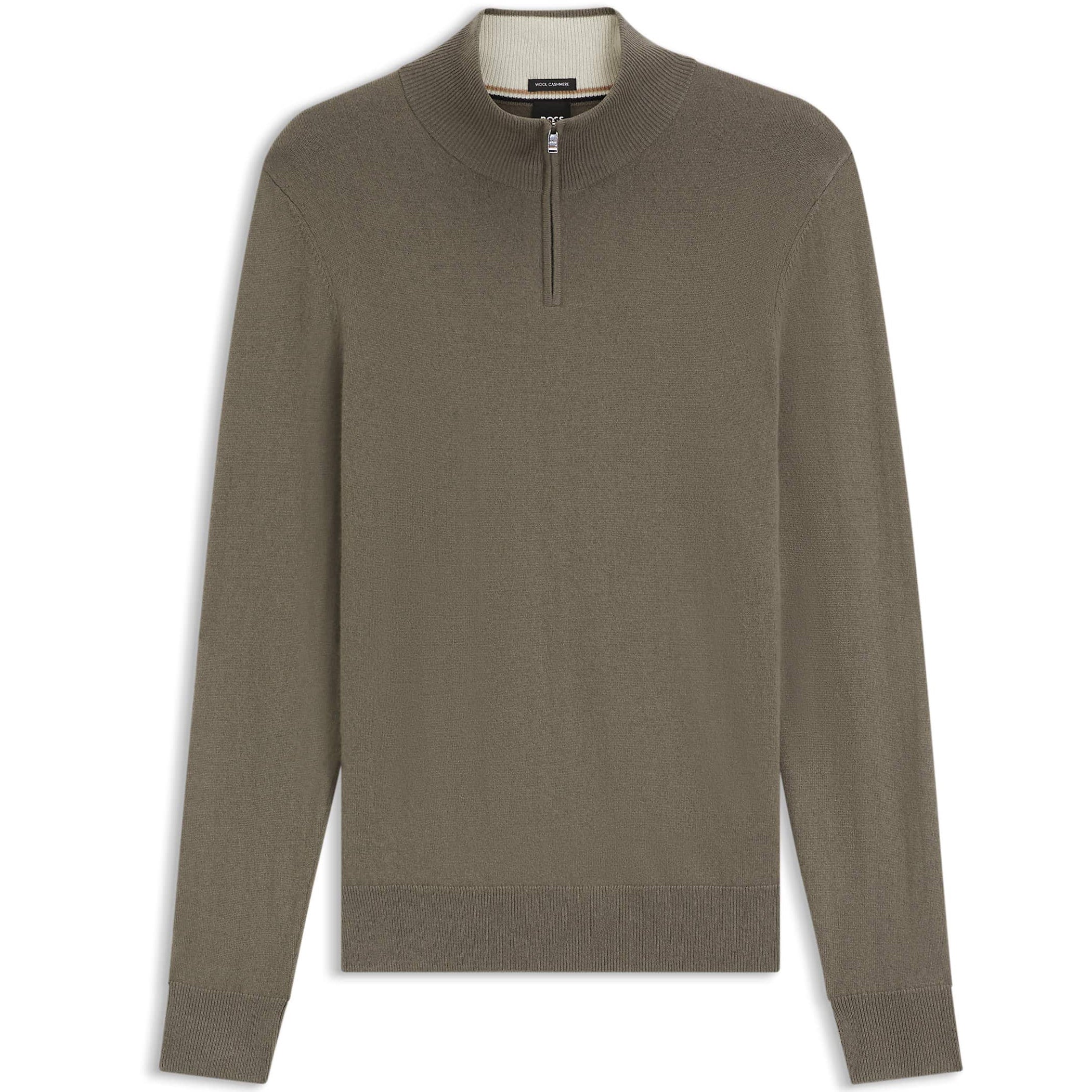 BOSS H-HEMARLO CASHMERE BLEND 1/4 ZIP JUMPER
