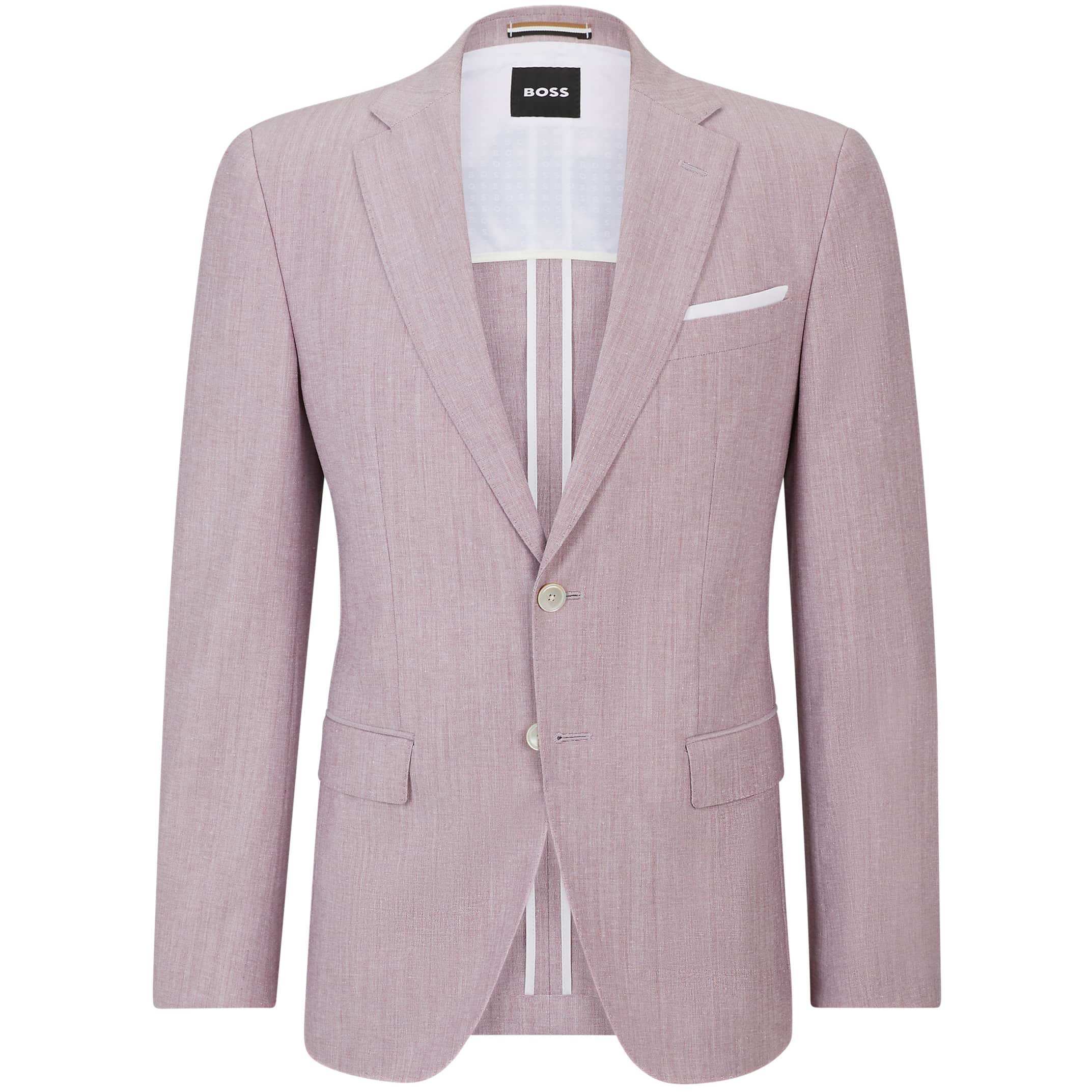 BOSS H-HUSTON-233 MICRO-PATTERNED COTTON BLEND BLAZER