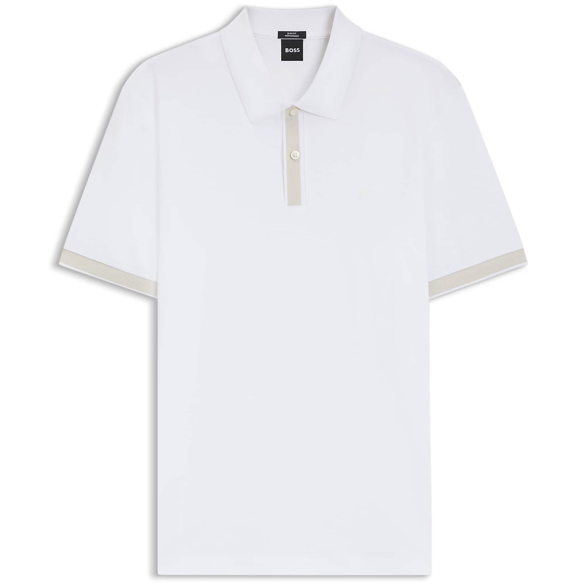 BOSS H-PHILLIPSON 200 STRUCTURED TRIM MERCERISED-COTTON POLO SHIRT