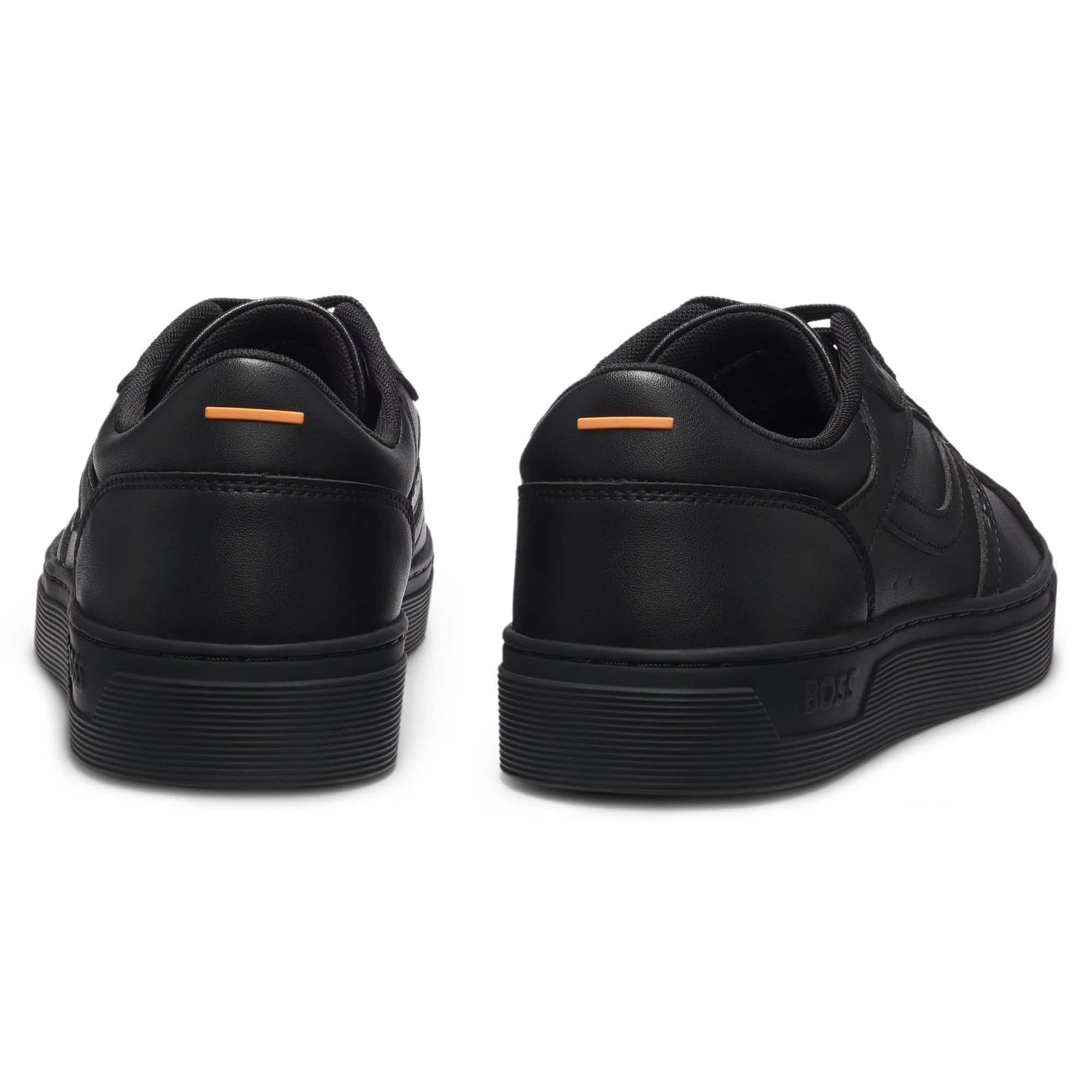 BOSS RHYS FAUX NAPPA LEATHER TRAINERS