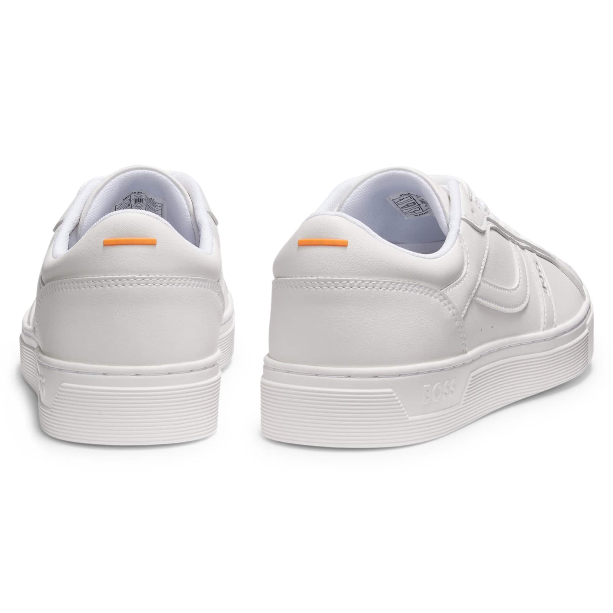 BOSS RHYS FAUX NAPPA LEATHER TRAINERS