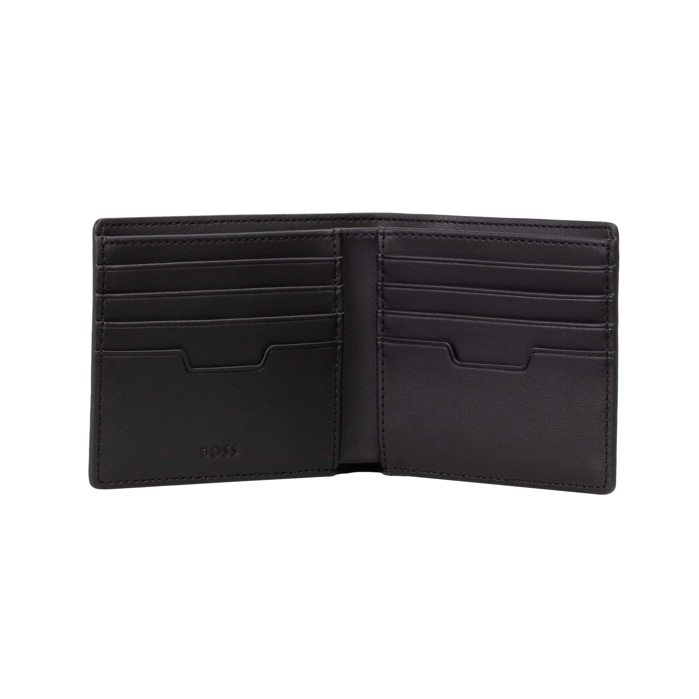 BOSS SILVER-TONE LOGO BILLFOLD WALLET
