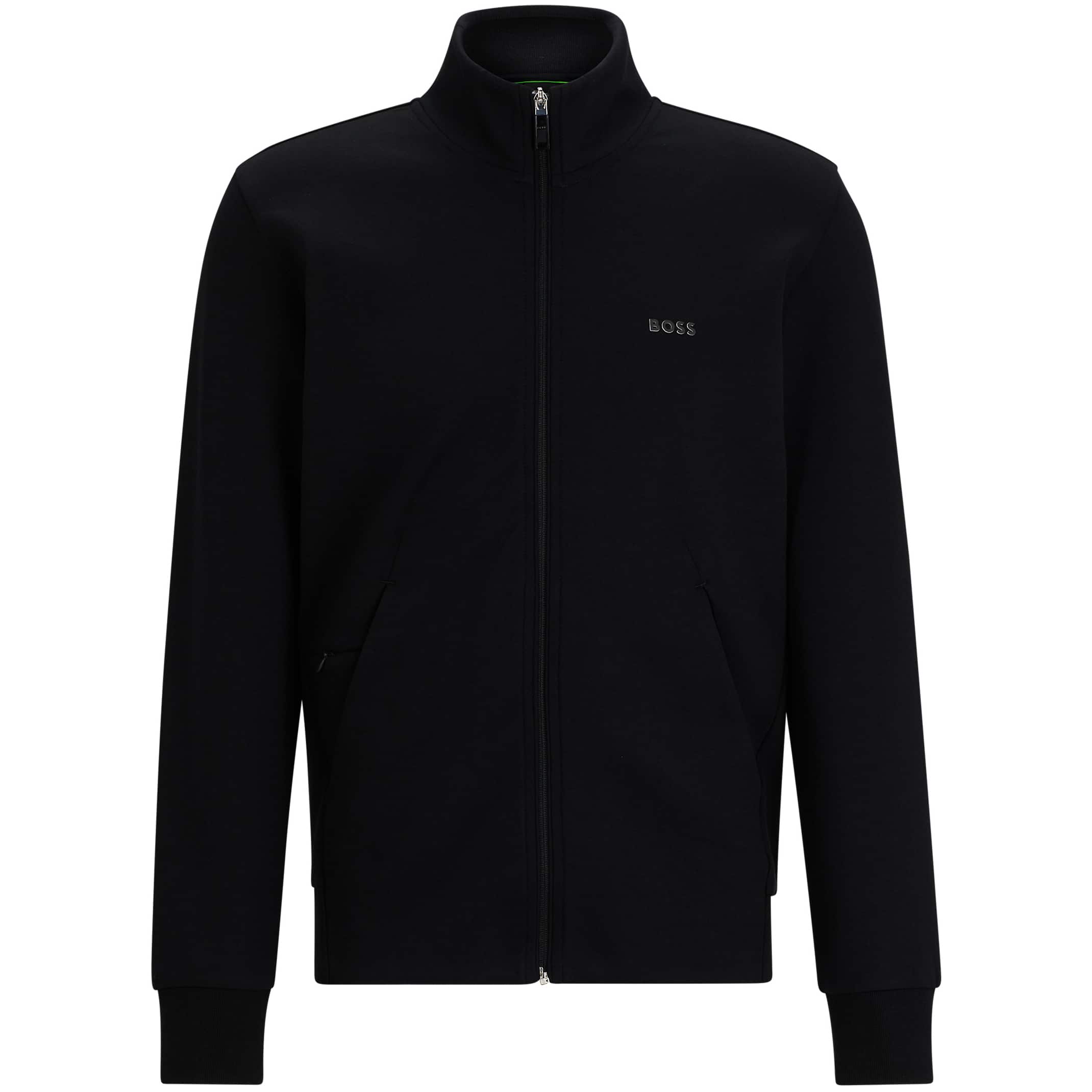 BOSS SKAZ STRETCH-COTTON ZIP-UP TRACK TOP