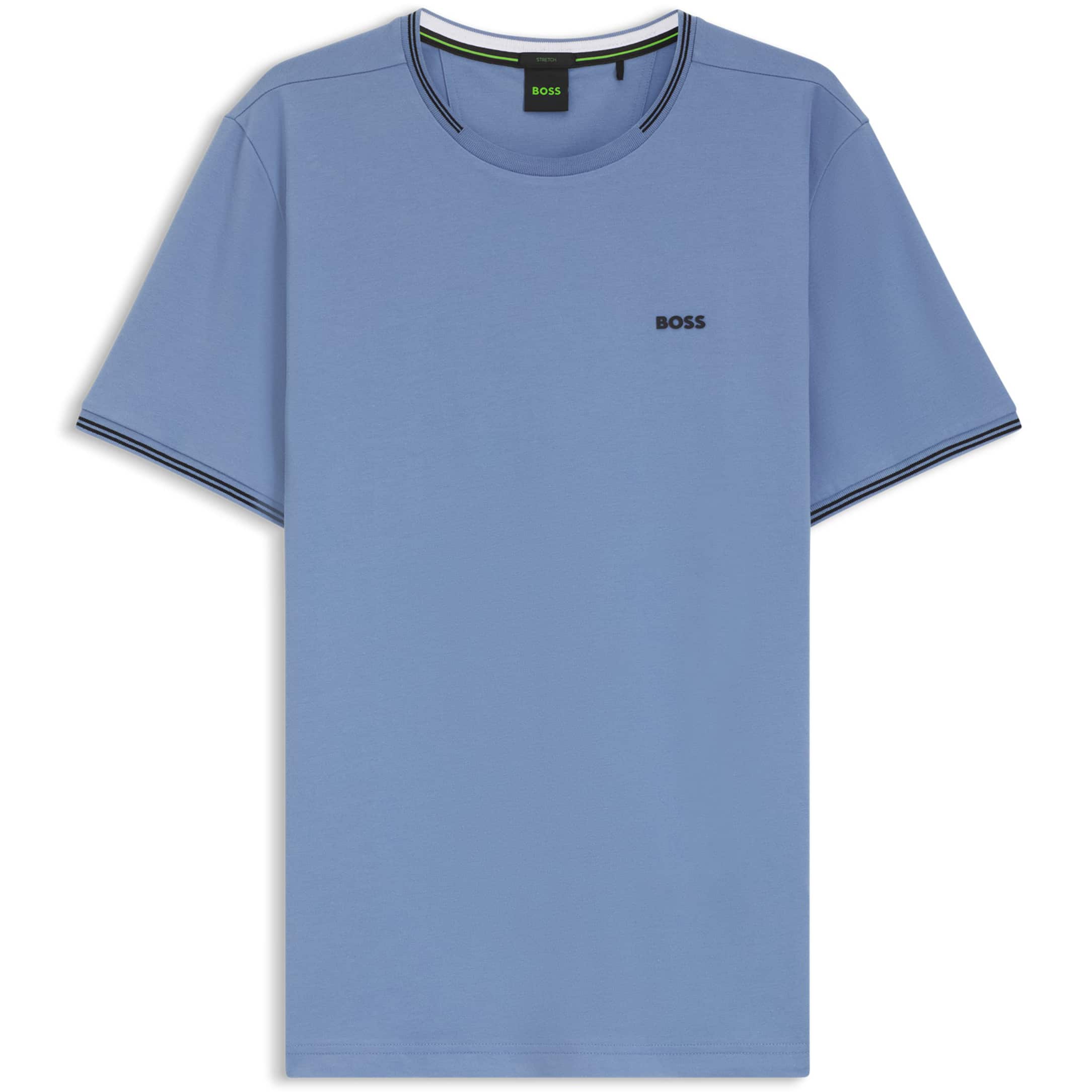 BOSS TAUL STRIPES STRETCH-COTTON T-SHIRT