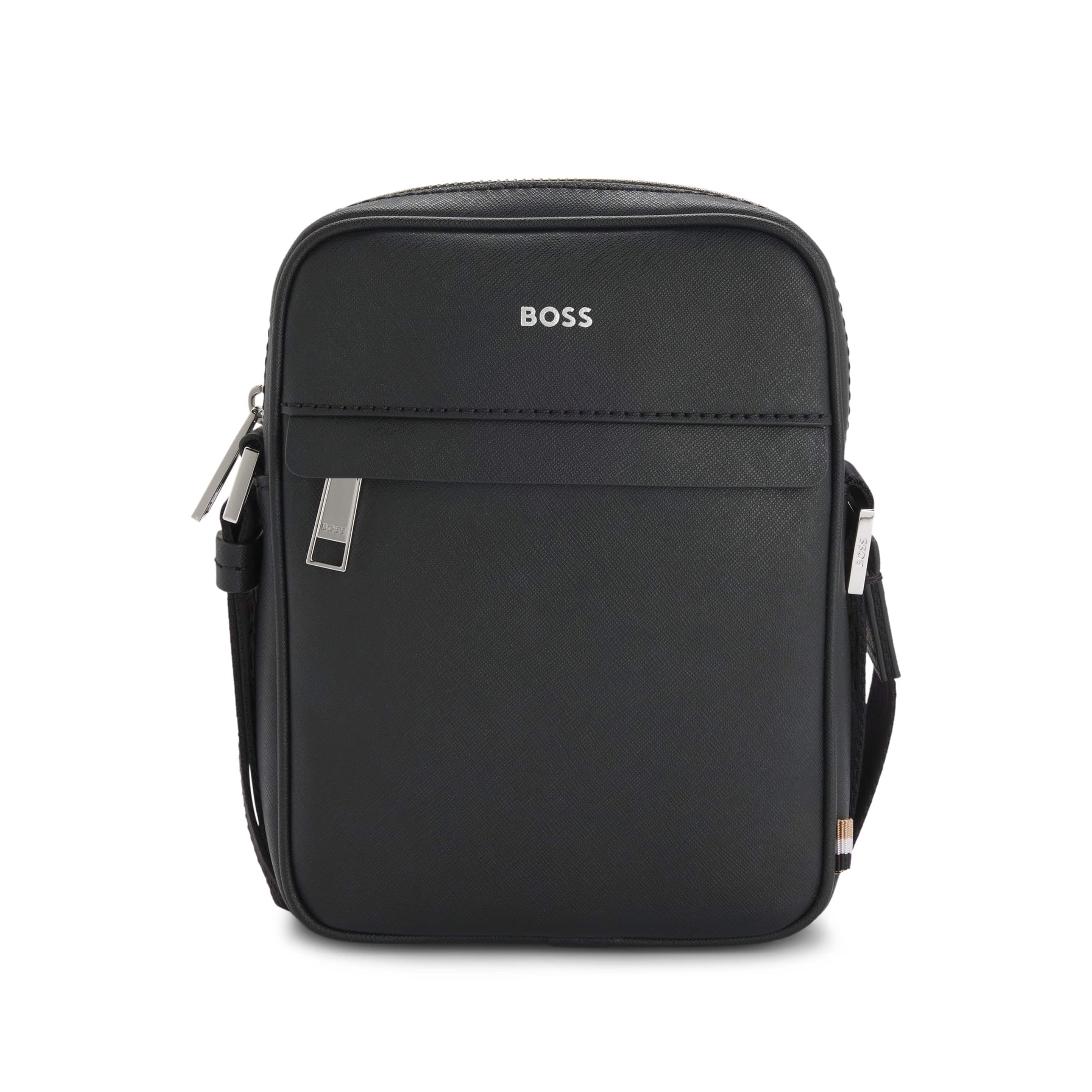 BOSS ZAIR SIGNATURE STRIPE REPORTER BAG
