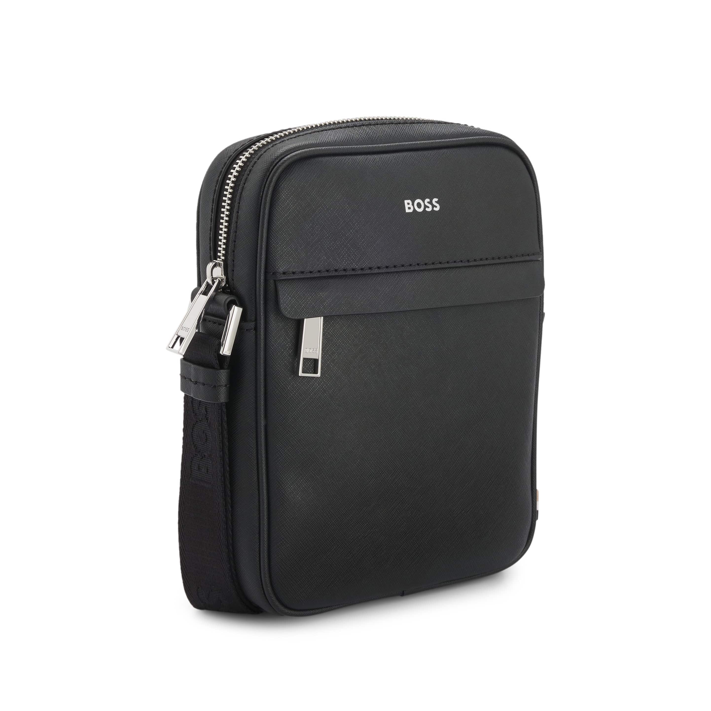 BOSS ZAIR SIGNATURE STRIPE REPORTER BAG