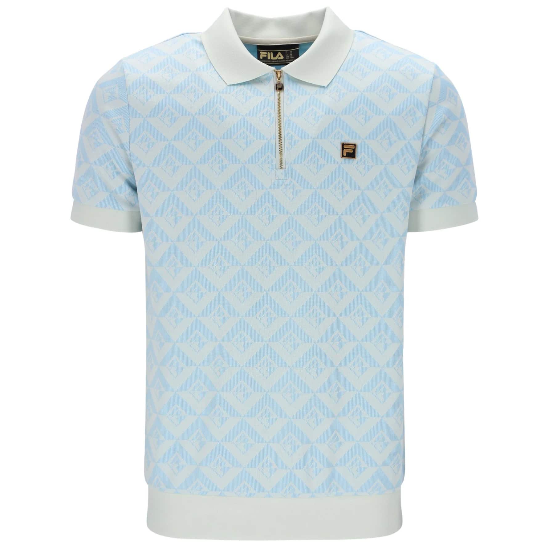 FILA AXEL 2 JAQUARD GEOMETRIC POLO SHIRT