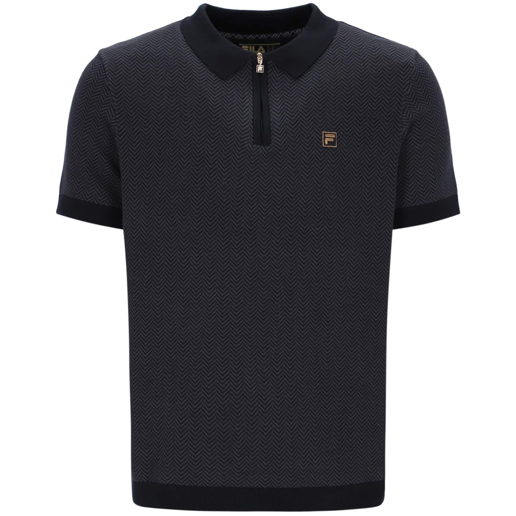 FILA MARTY HERRINGBONE ZIP POLO