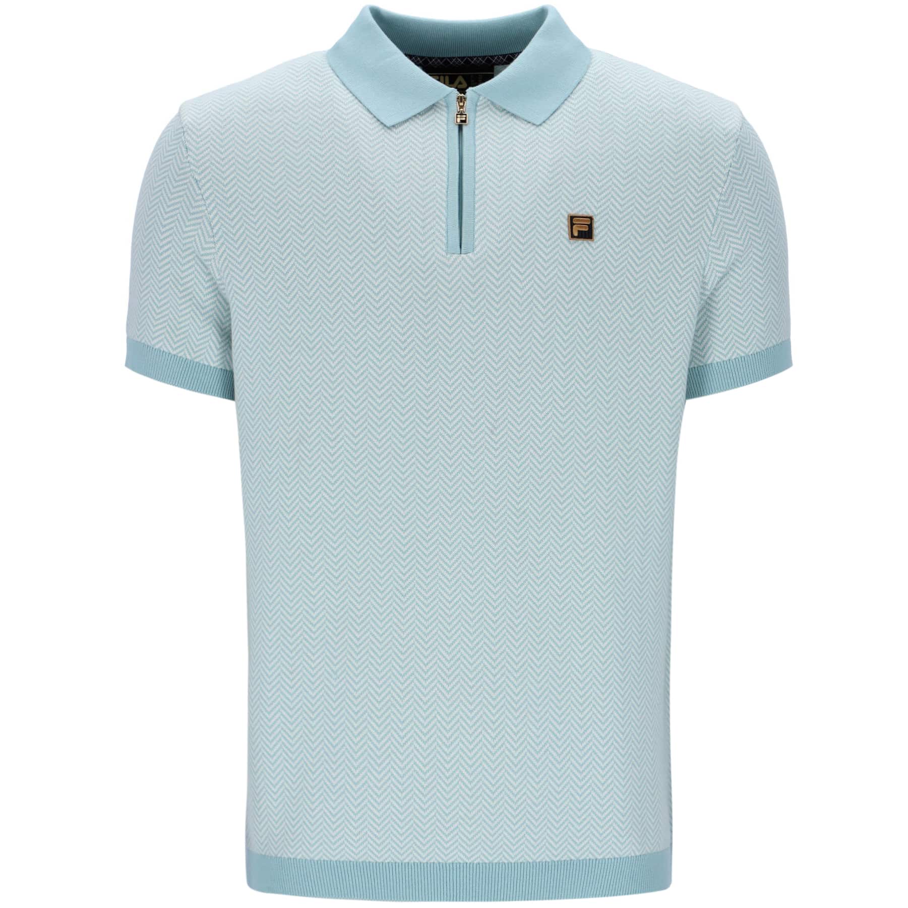 FILA MARTY HERRINGBONE ZIP POLO