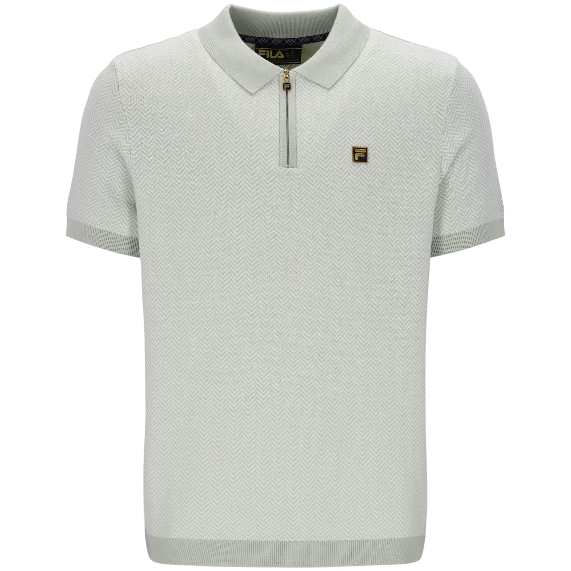 FILA MARTY HERRINGBONE ZIP POLO