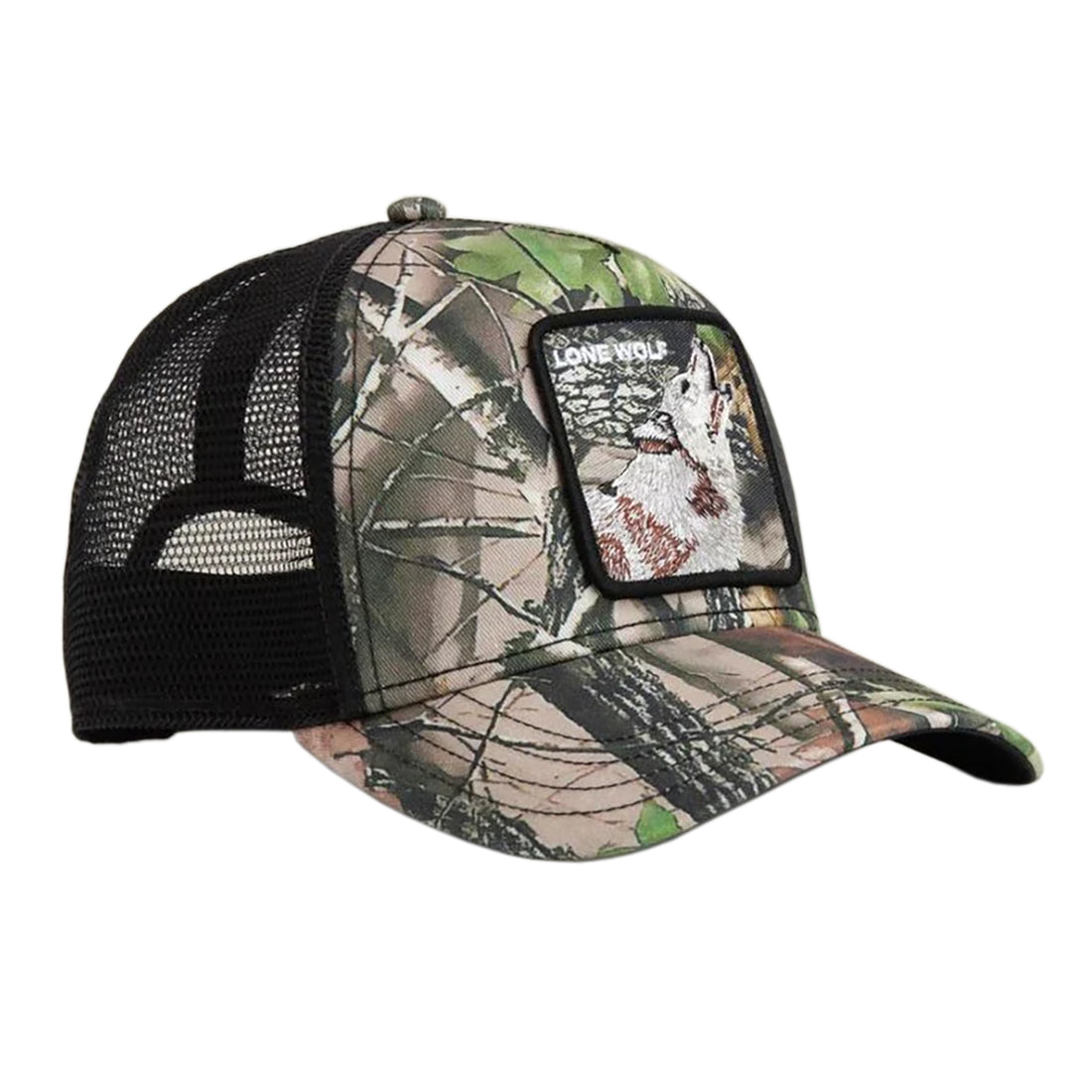 GOORIN BROS. LONE WOLF REAL TREE CAMO TRUCKER HAT