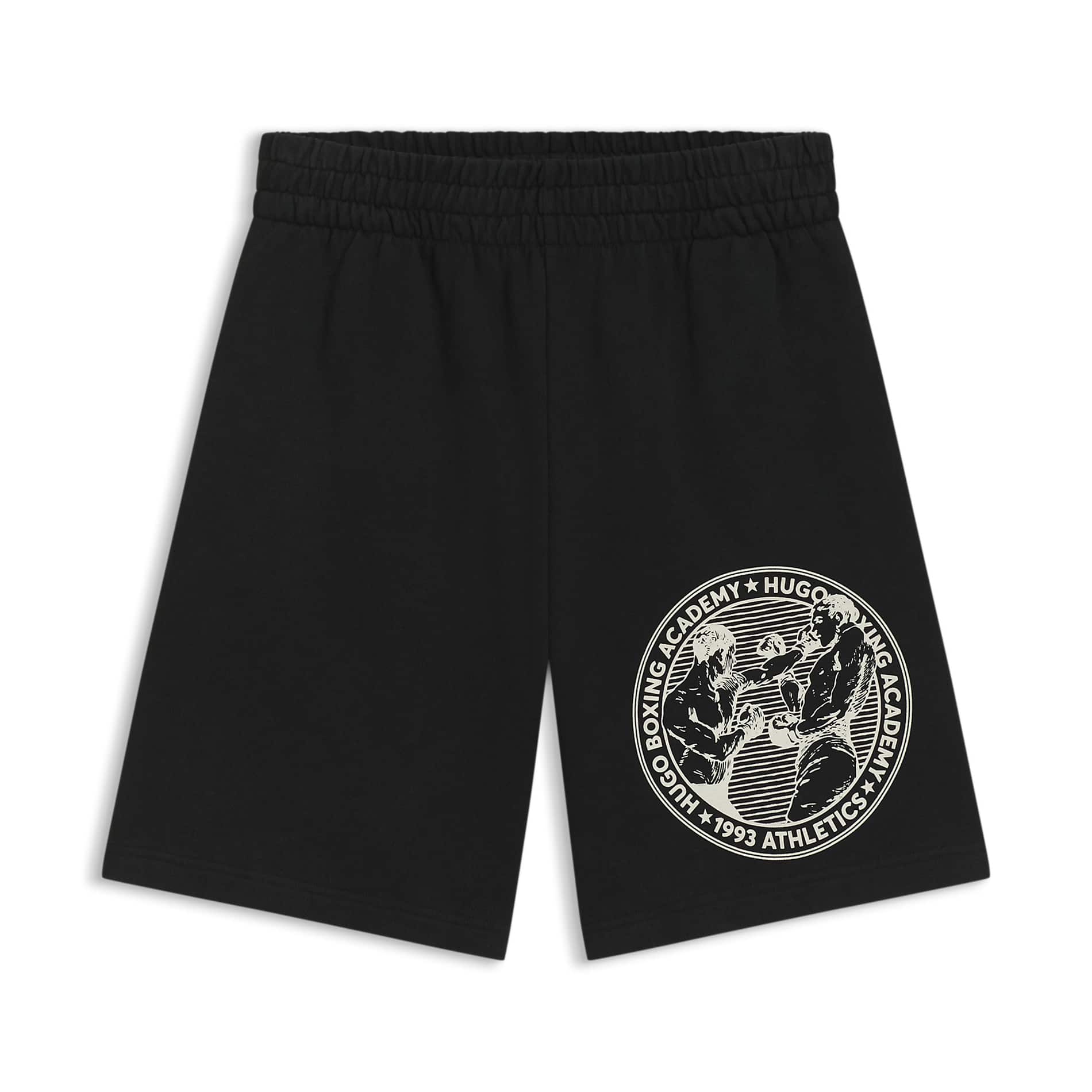 HUGO DUBOX BOXING ARTWORK COTTON-TERRY SHORTS
