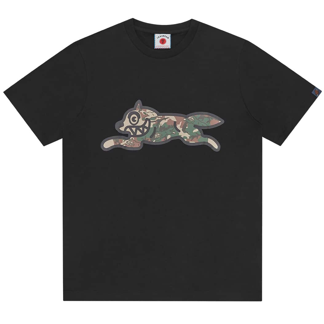 ICECREAM WOODLAND CAMO RUNNING DOG T-SHIRT