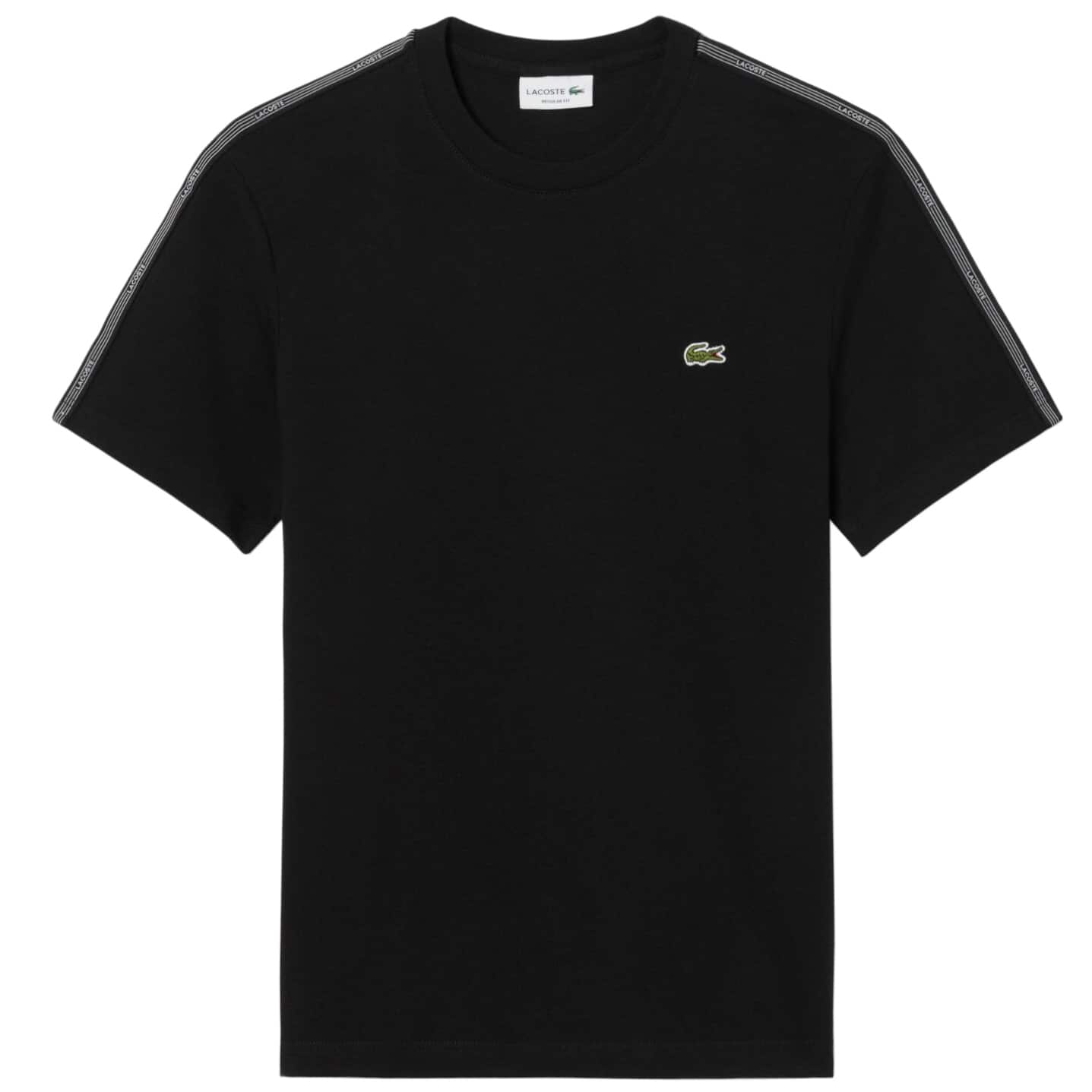 LACOSTE BRANDED STRIPE BAND T-SHIRT