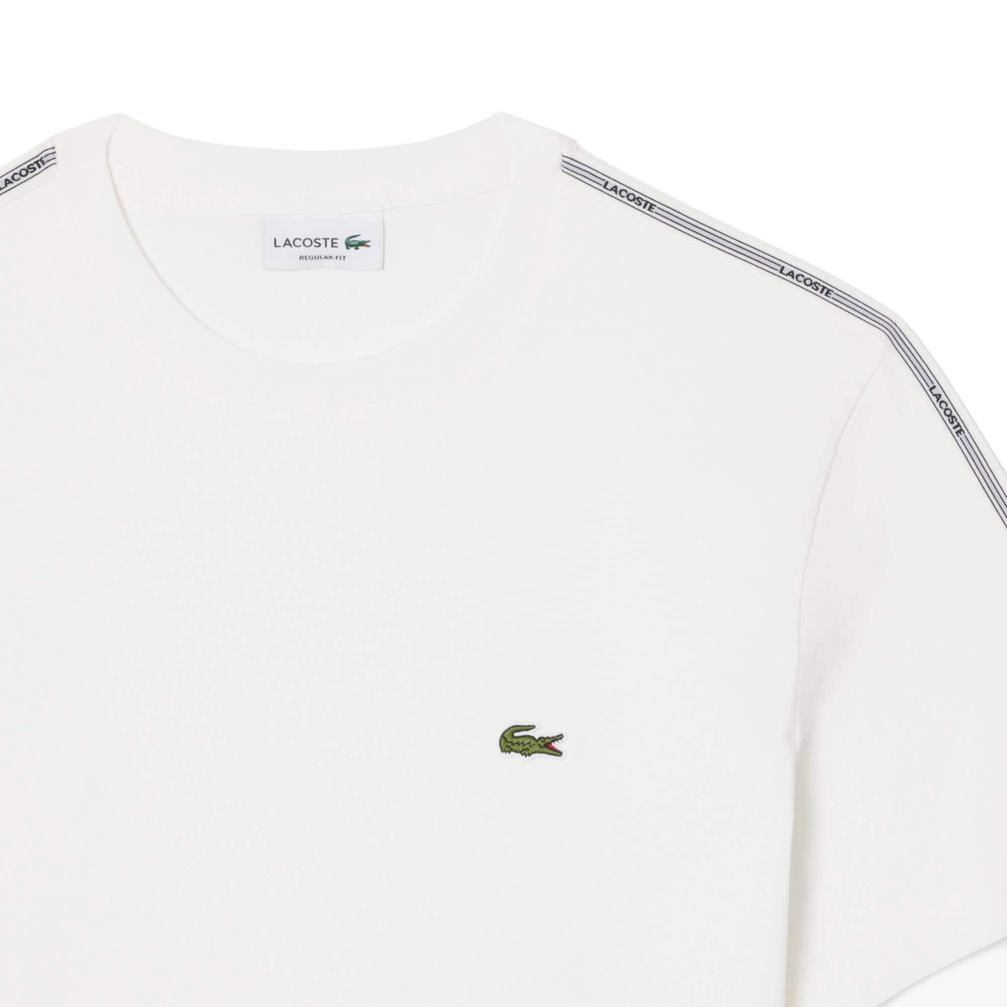 LACOSTE BRANDED STRIPE BAND T-SHIRT