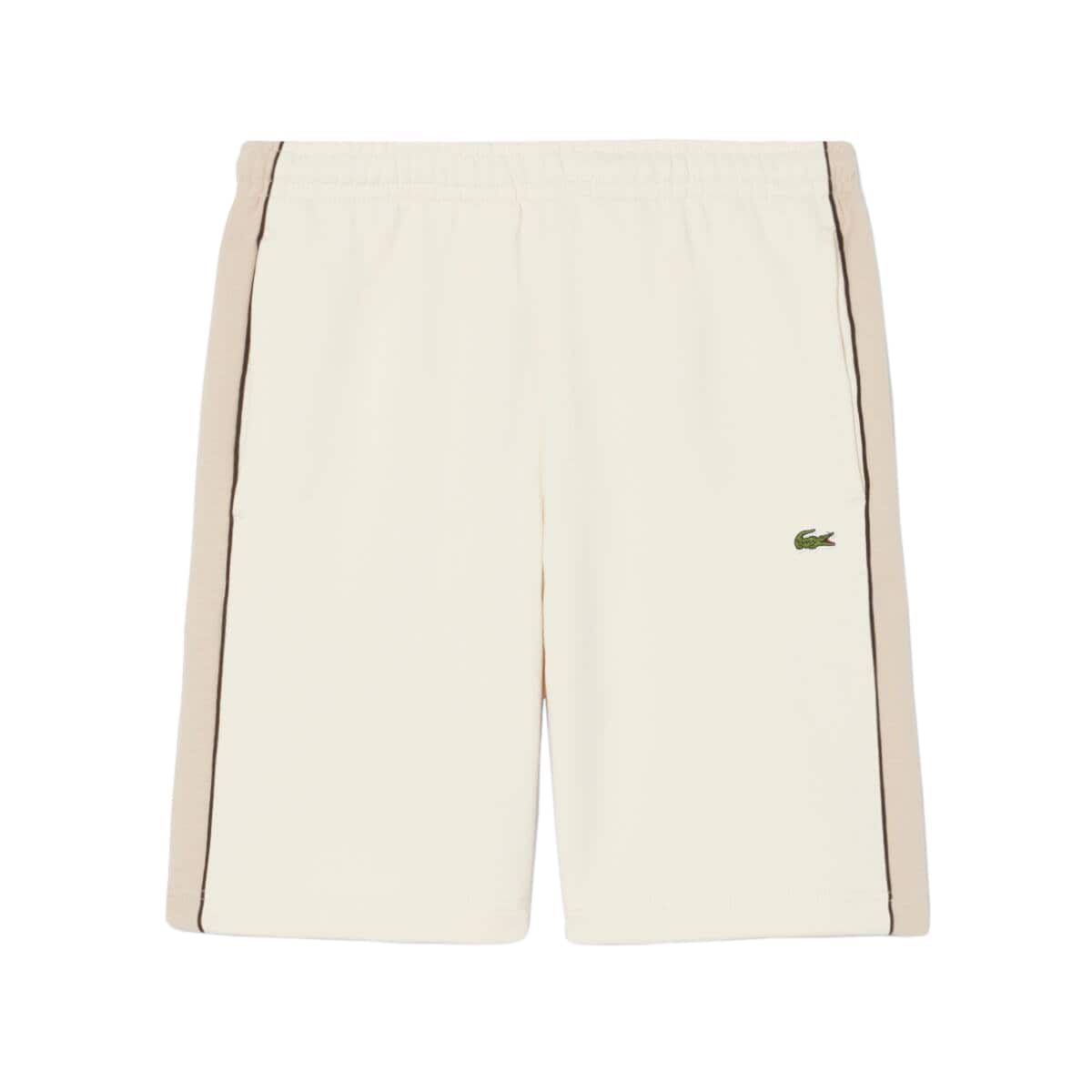 LACOSTE COLOUR-BLOCK FLEECE SHORTS