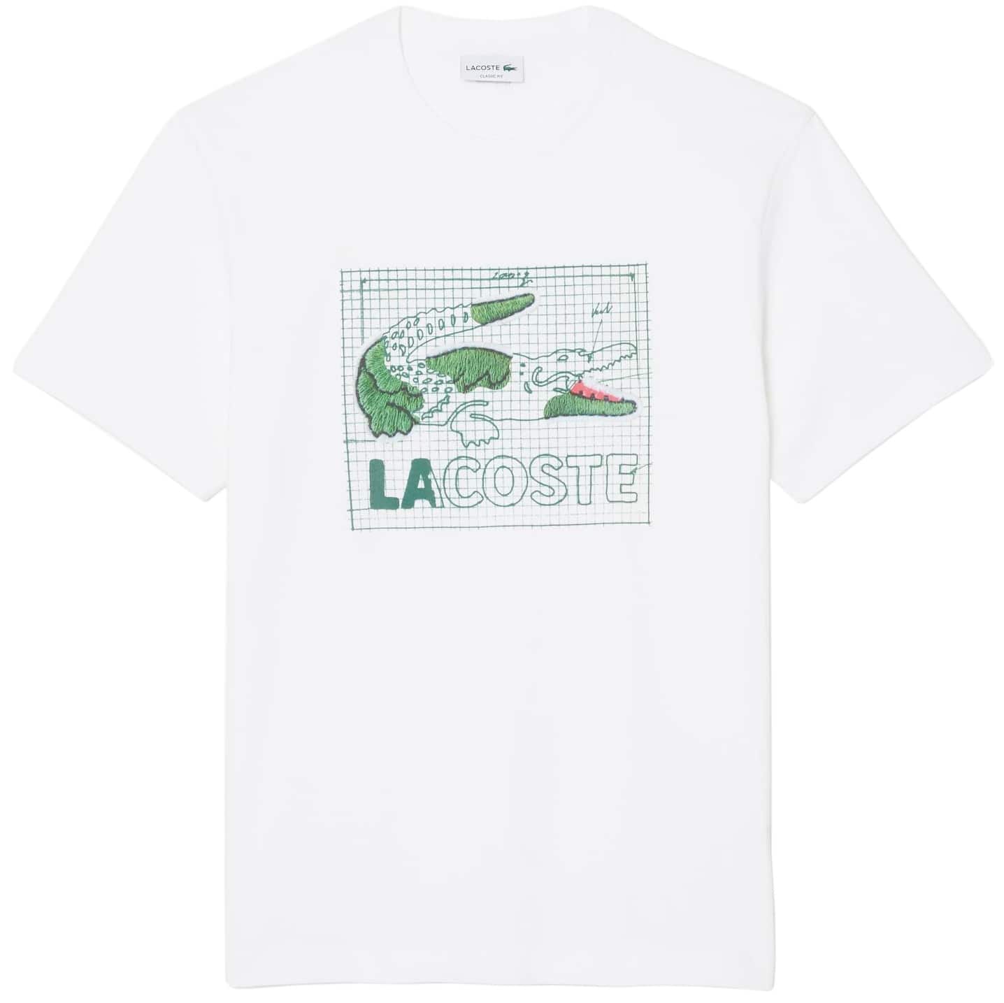 LACOSTE PRINTED COTTON T-SHIRT