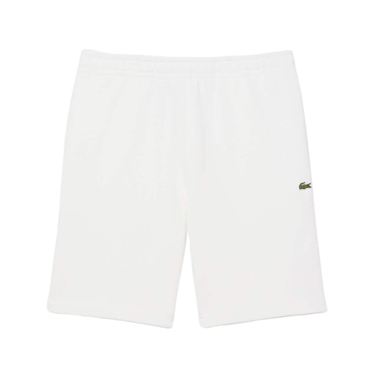 LACOSTE STRIPE LOGO FLEECE SHORTS