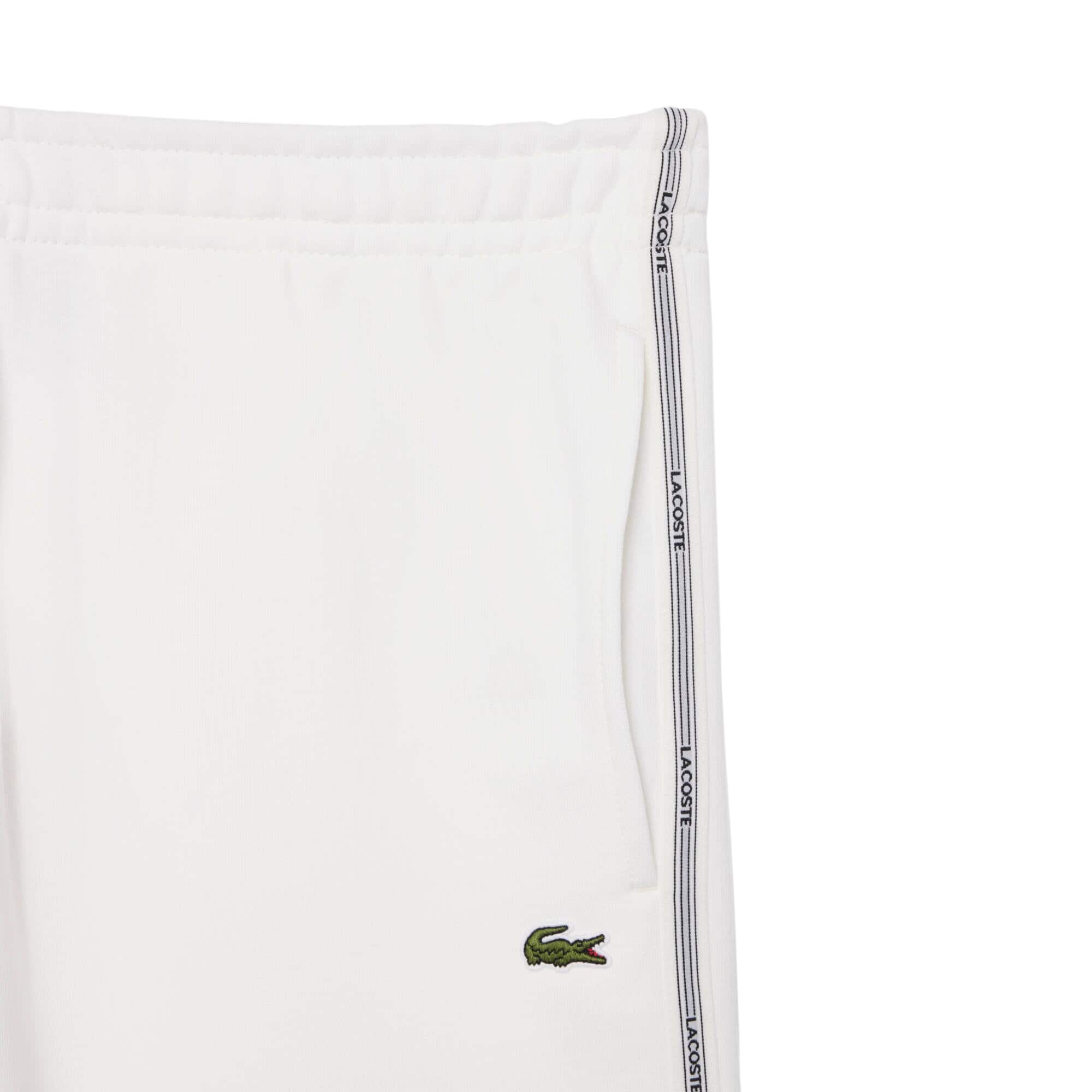 LACOSTE STRIPE LOGO FLEECE SHORTS