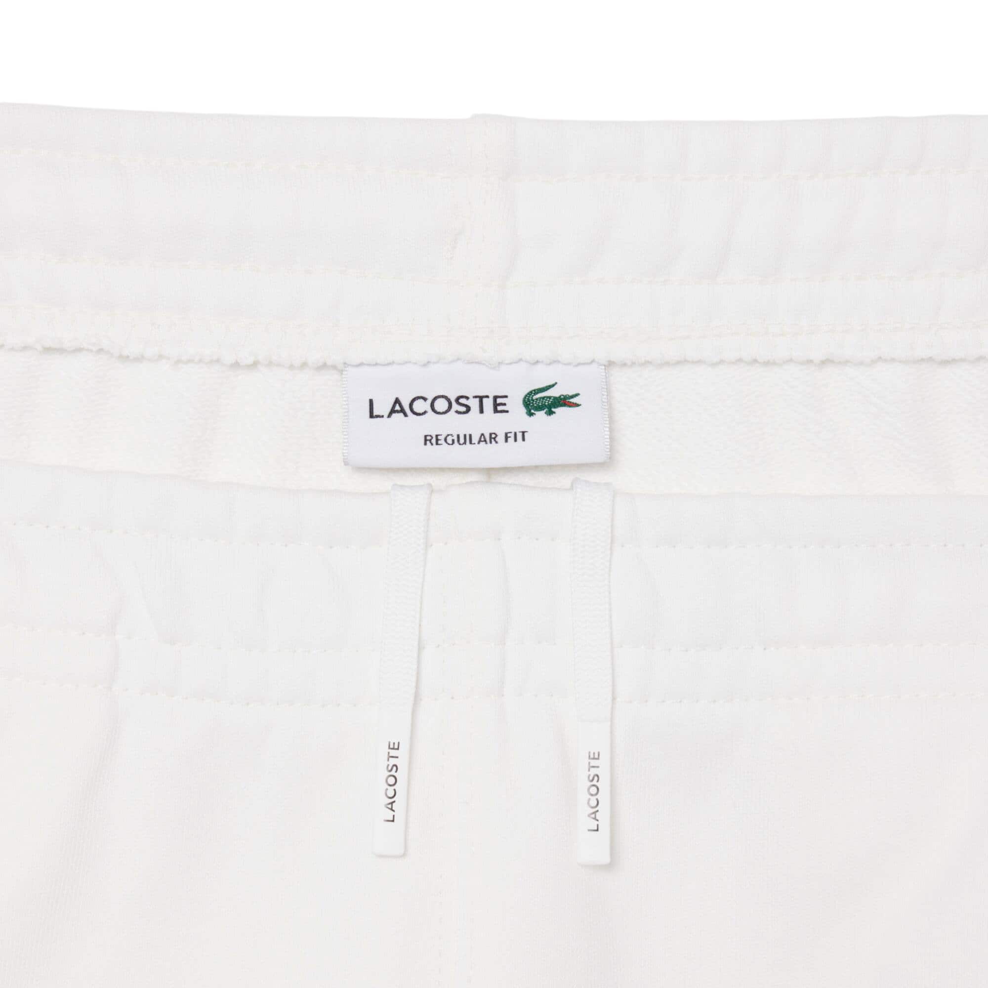 LACOSTE STRIPE LOGO FLEECE SHORTS