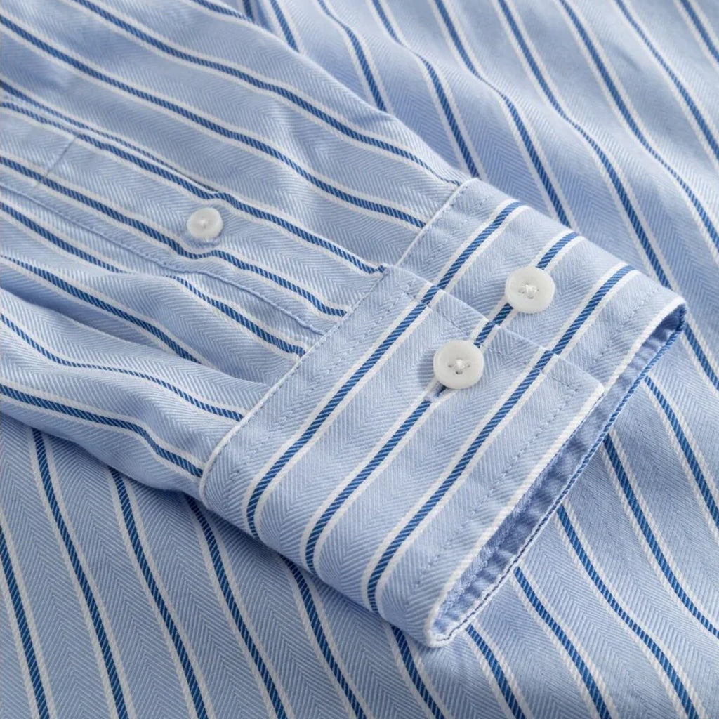 LES DEUX KOLTON HERRINGBONE POPLIN SHIRT