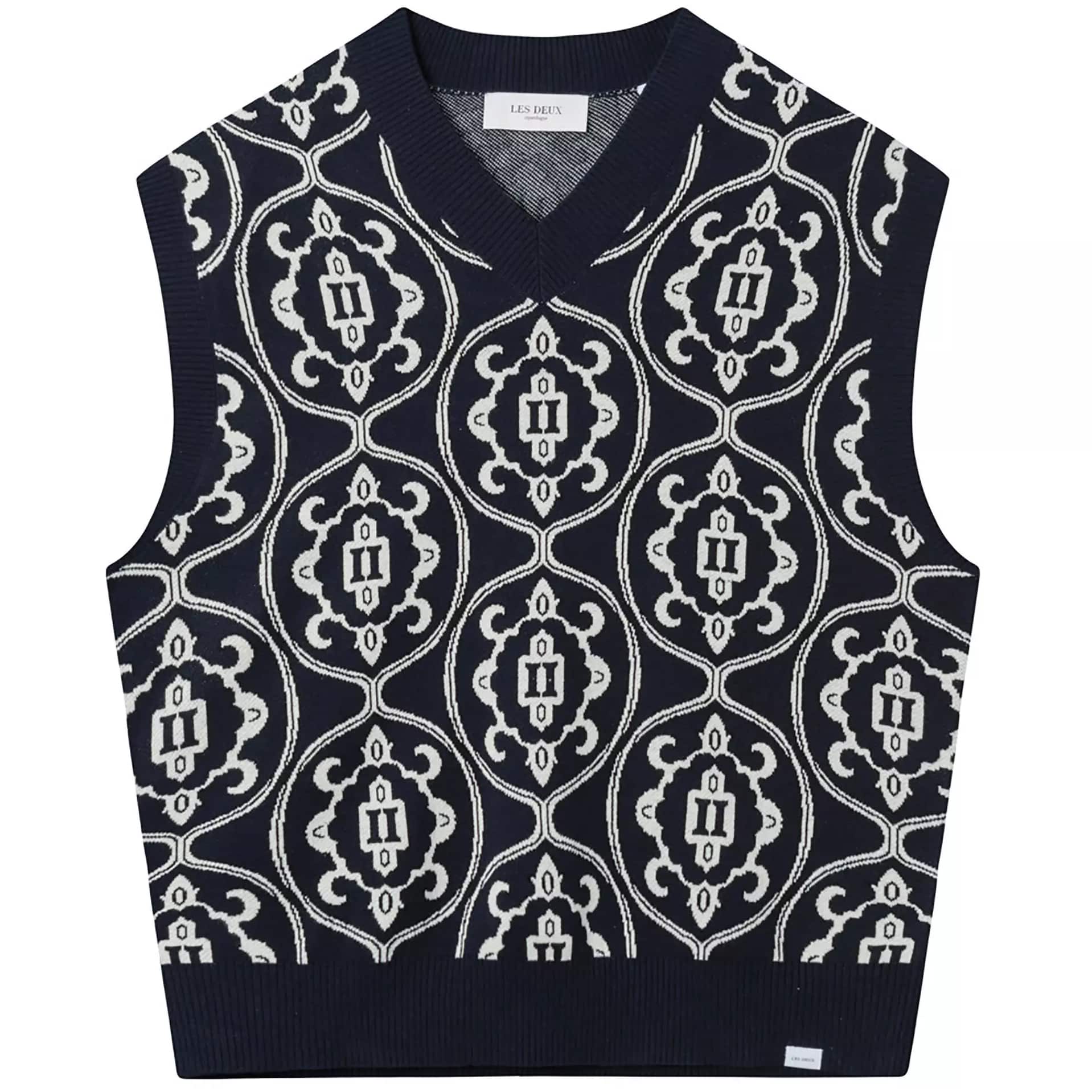 LES DEUX ORANAMENT INTARSIA SLIPOVER