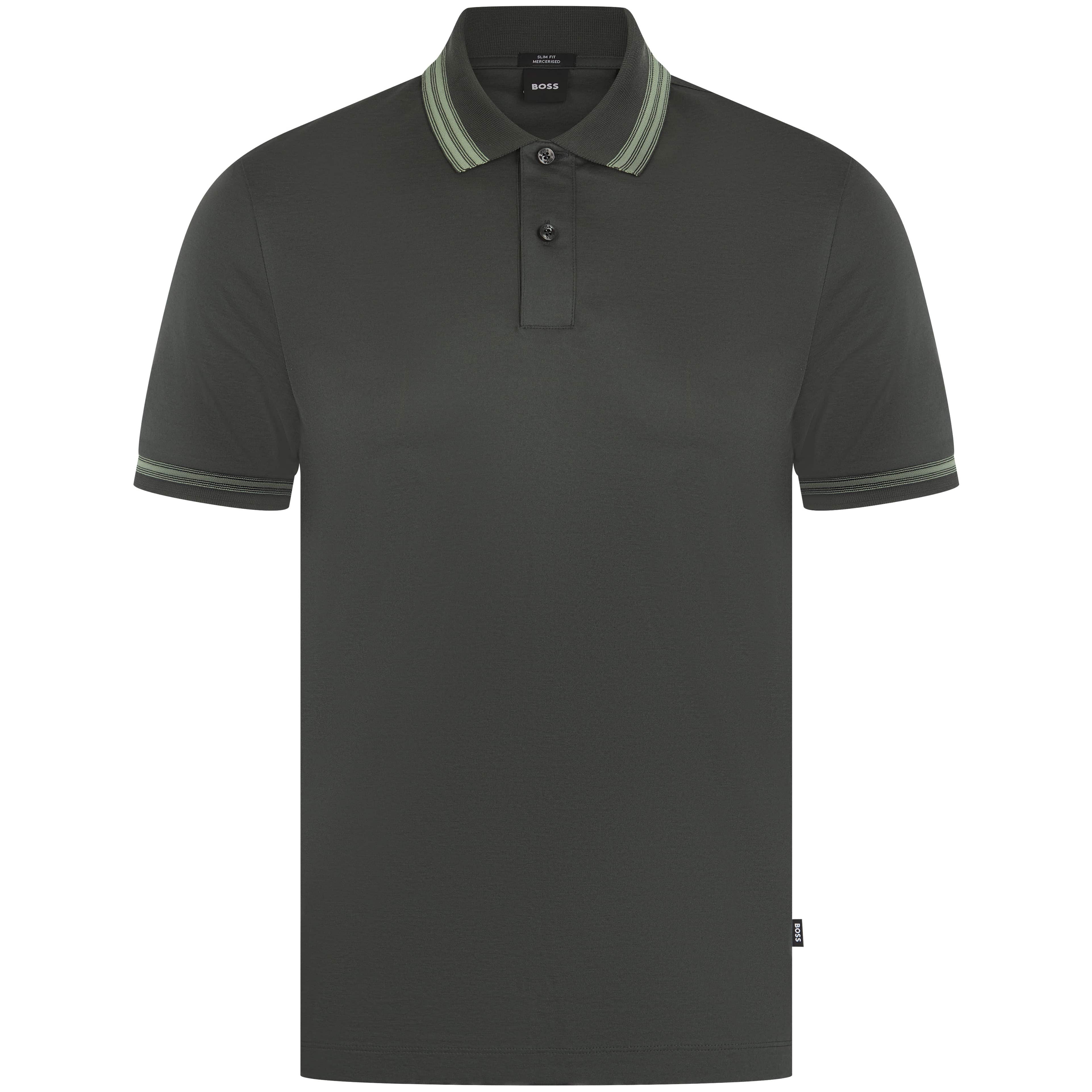 BOSS H-PHILLIPSON 202 CONTRAST-TIPPING MERCERISED COTTON POLO SHIRT