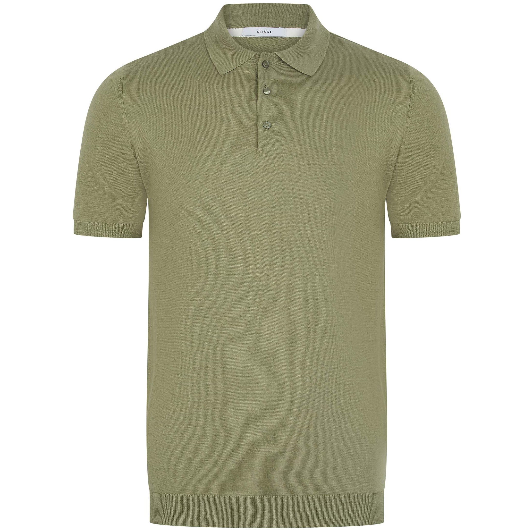 SEINSE SHORT SLEEVE KNIT POLO SHIRT