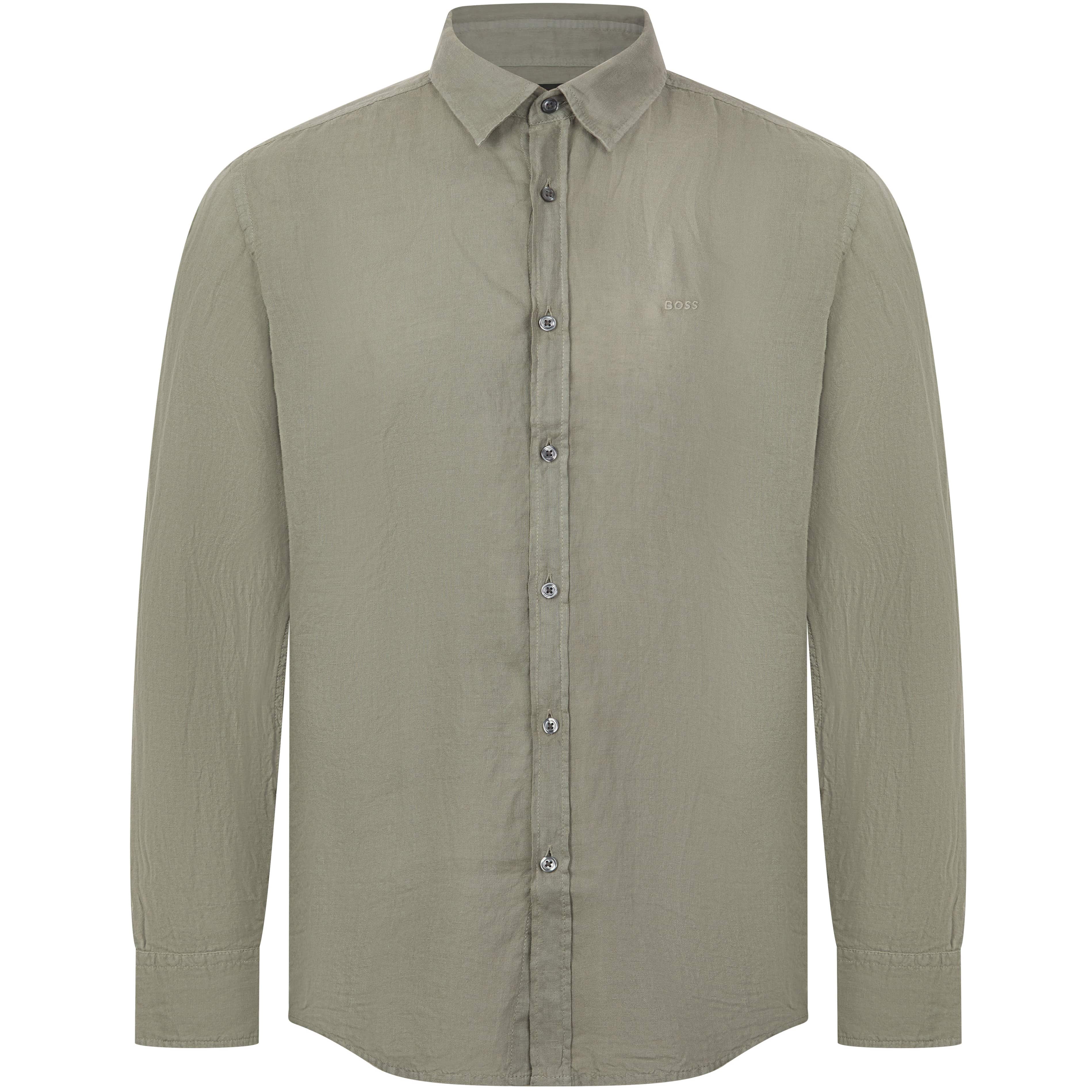 BOSS RELEGANT_ 6 LONG SLEEVE LINEN SHIRT