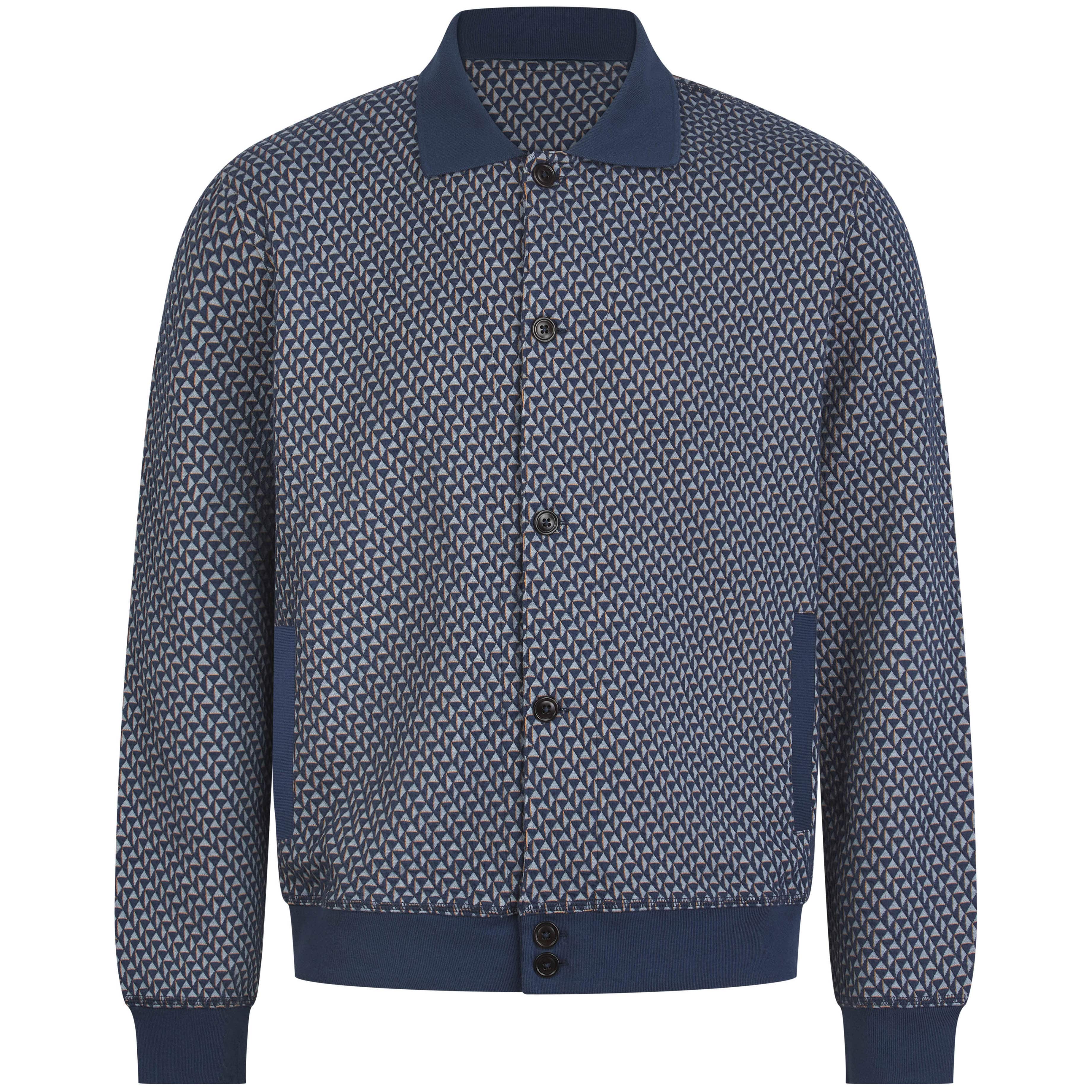 PAUL SMITH JACQUARD COTTON-BLEND CARDIGAN