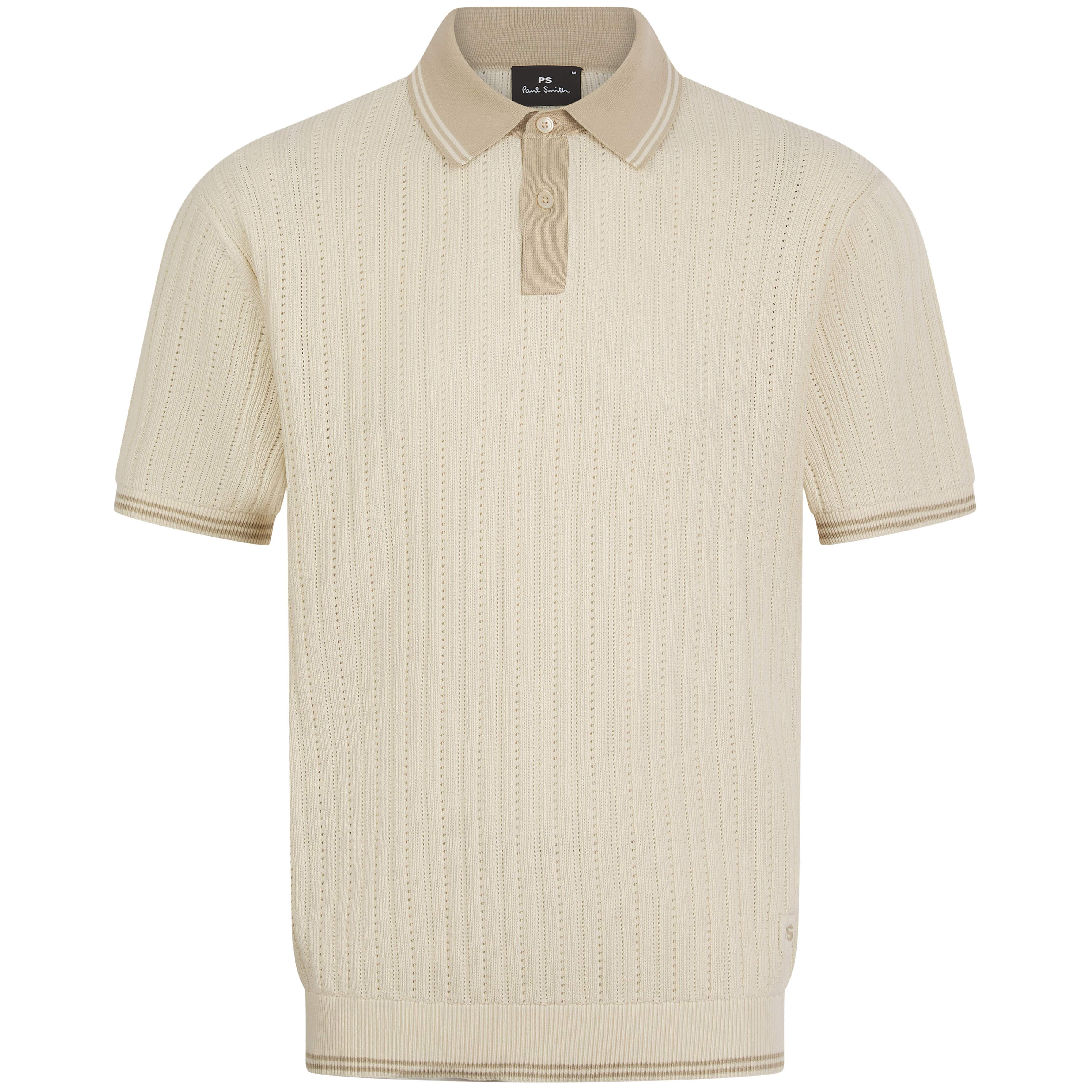 PAUL SMITH RIB KNIT POLO SHIRT