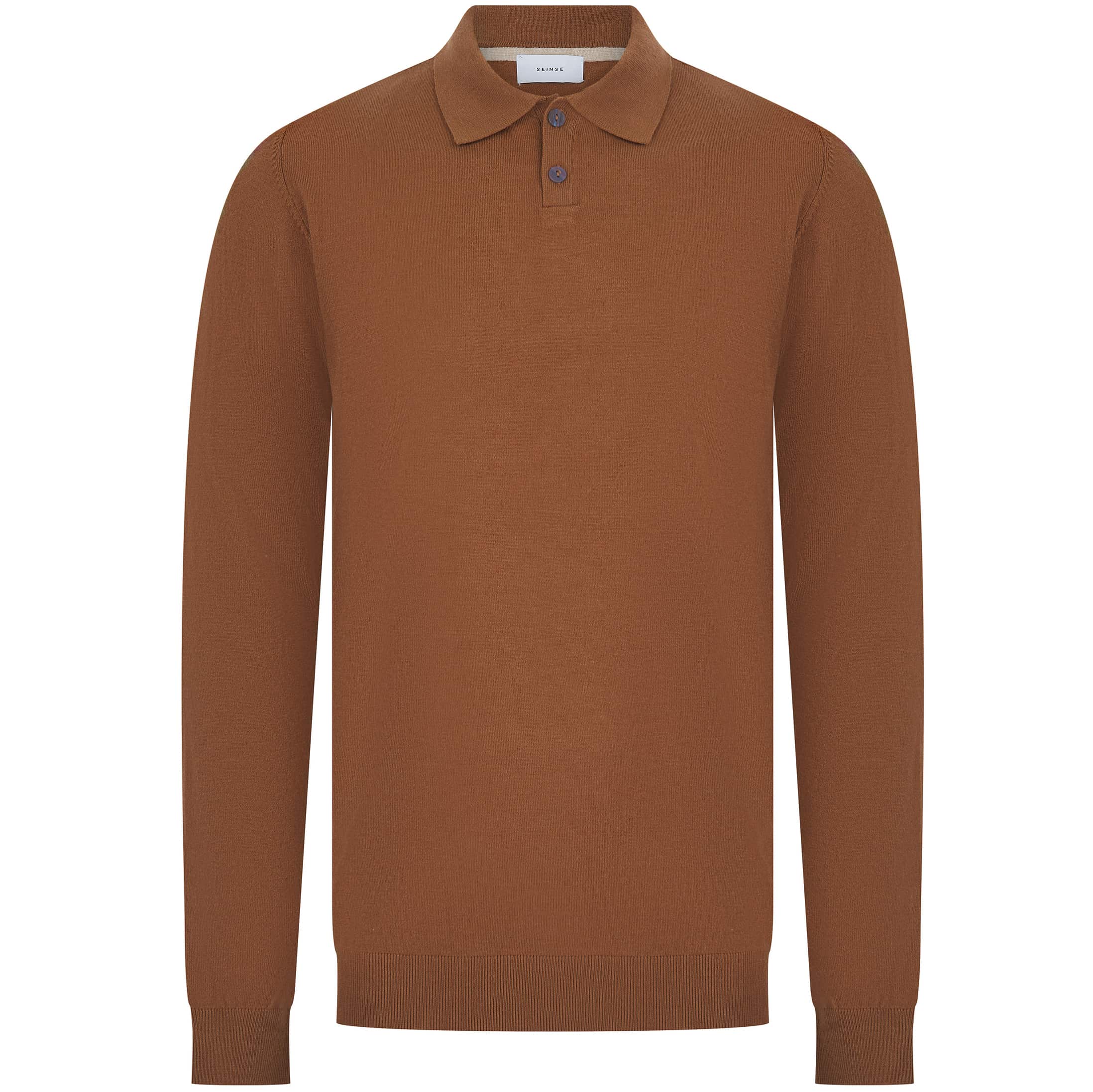SEINSE SOFT TOUCH LONG SLEEVE KNIT POLO SSEINSE