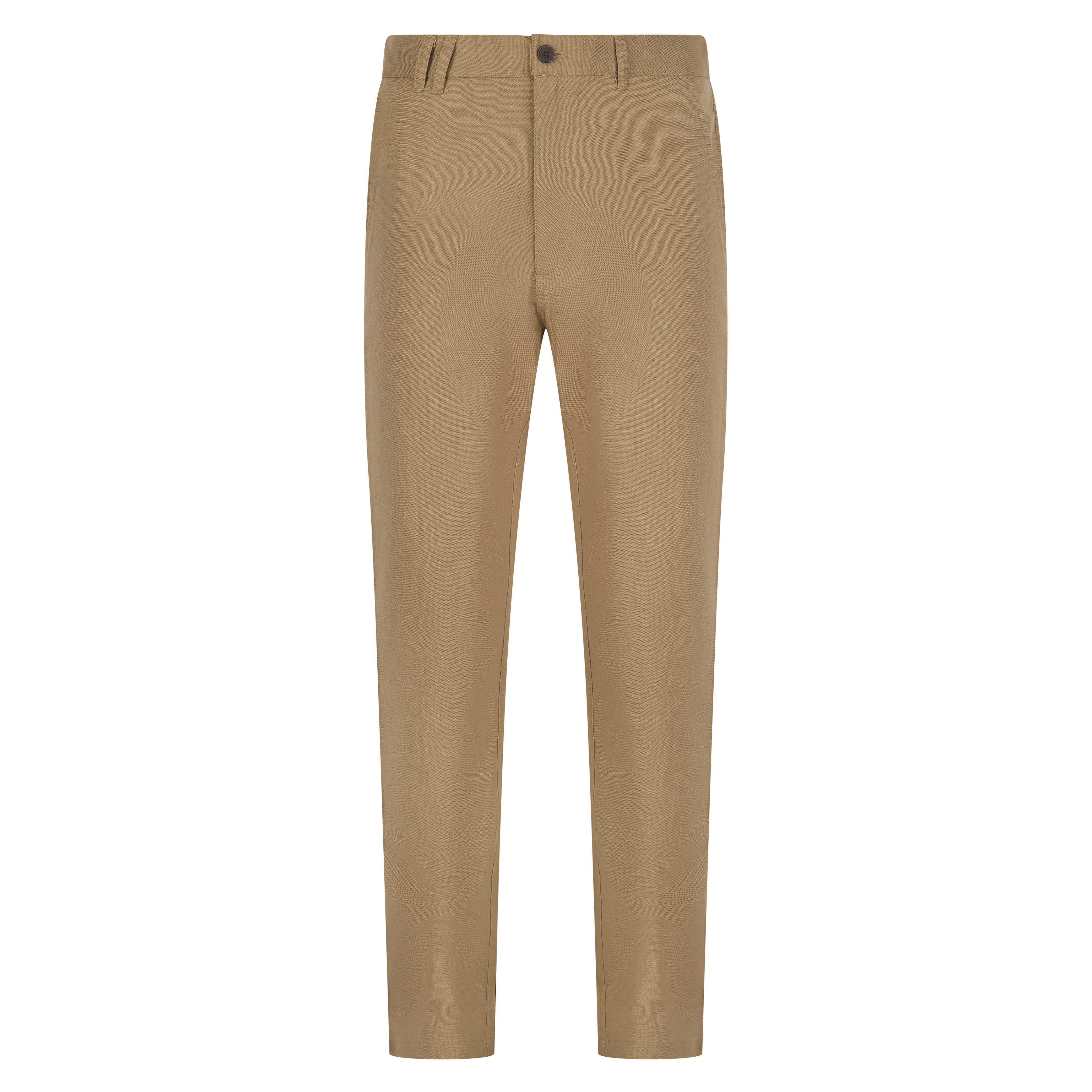 FARAH NORWOOD COTTON HOPSACK REGULAR FIT TROUSERS