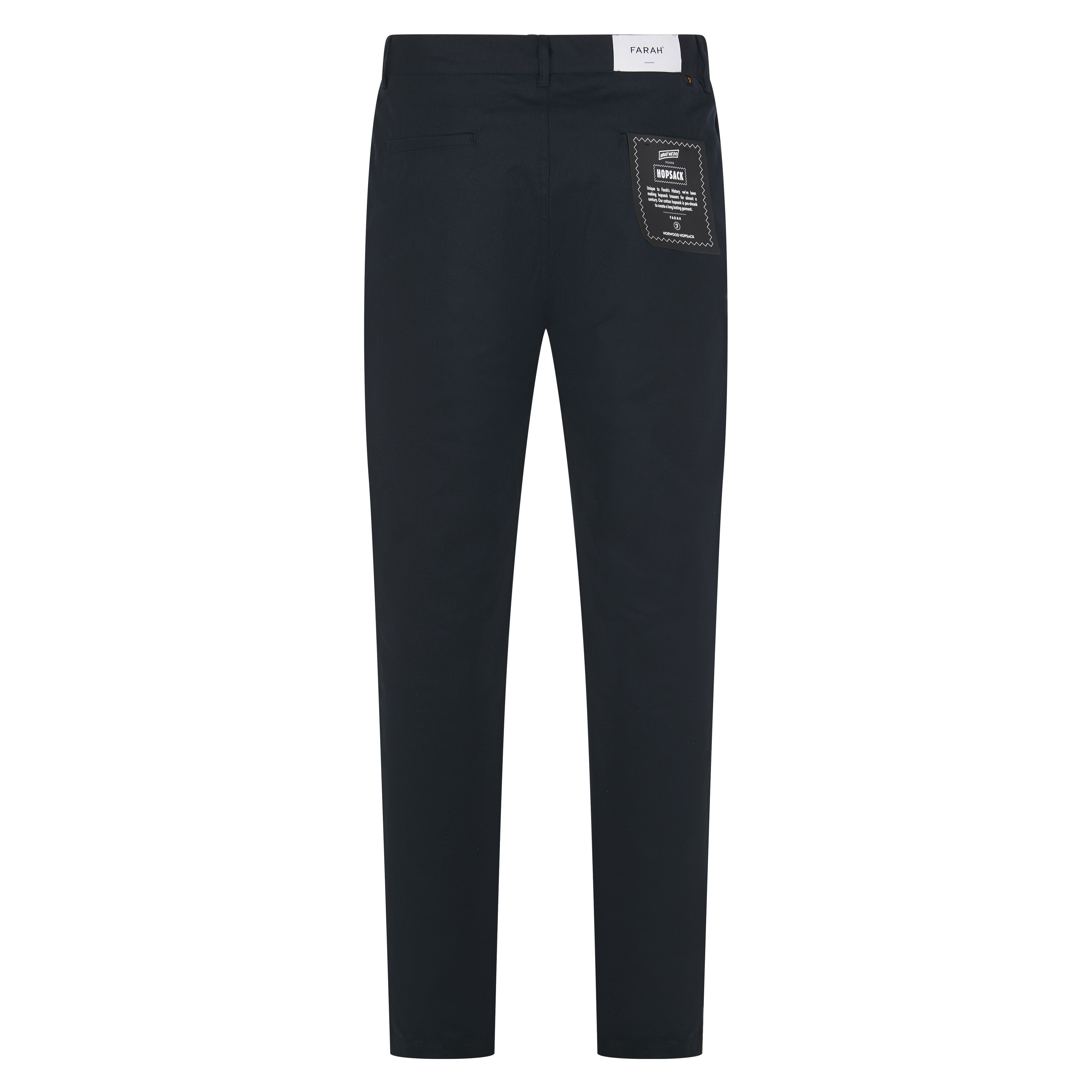 FARAH NORWOOD COTTON HOPSACK REGULAR FIT TROUSERS