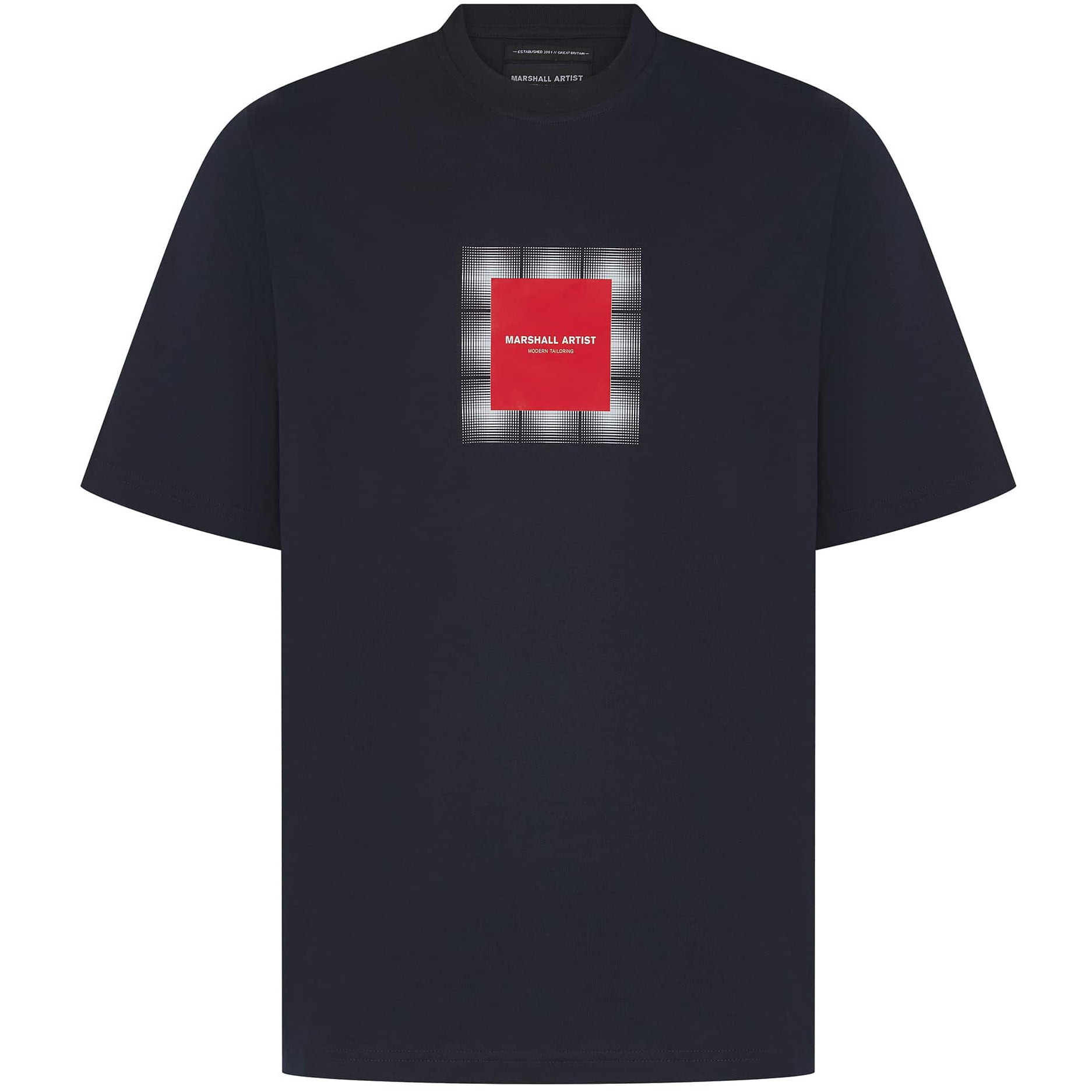 MARSHALL ARTIST SHADOW CHECK T-SHIRT