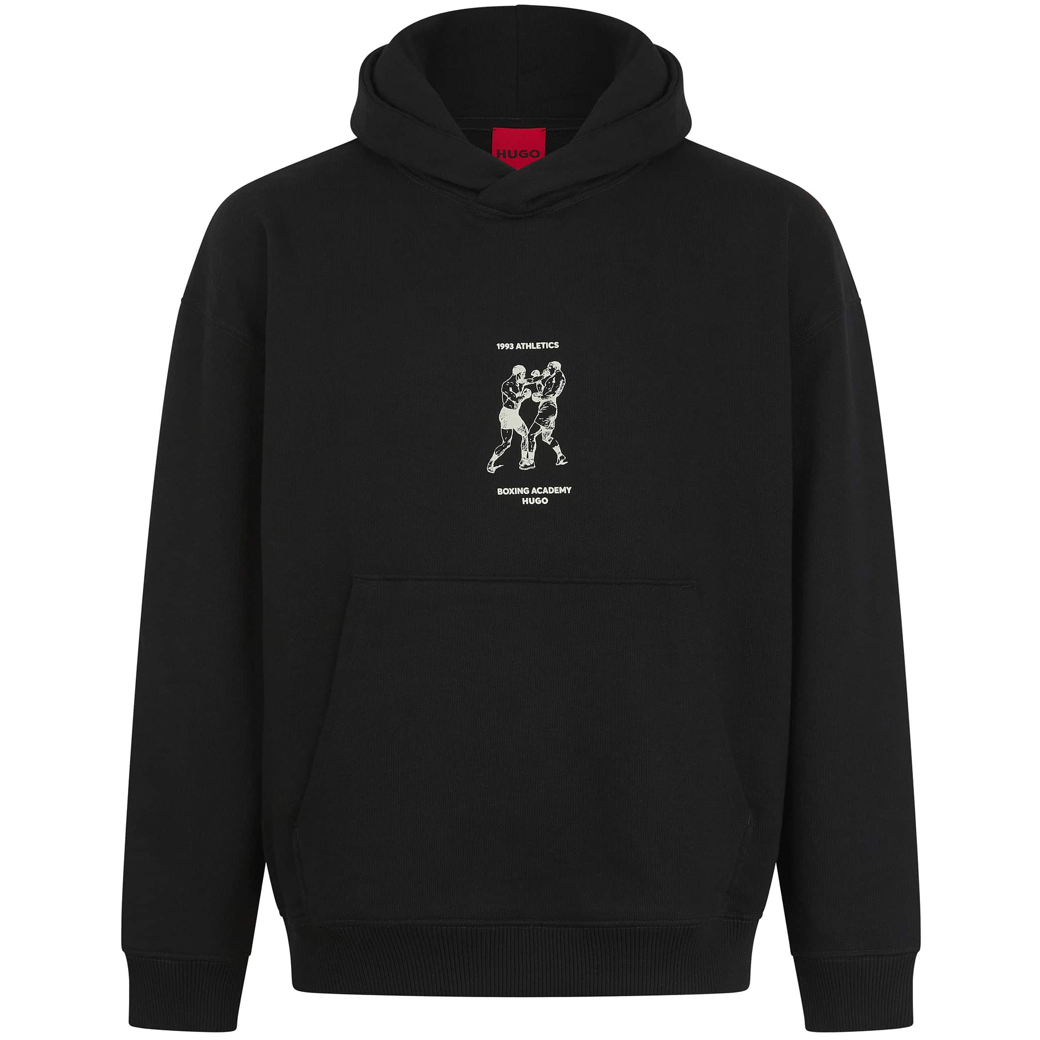 HUGO DUWRESTIE BOXING ARTWORK COTTON-TERRY HOODIE