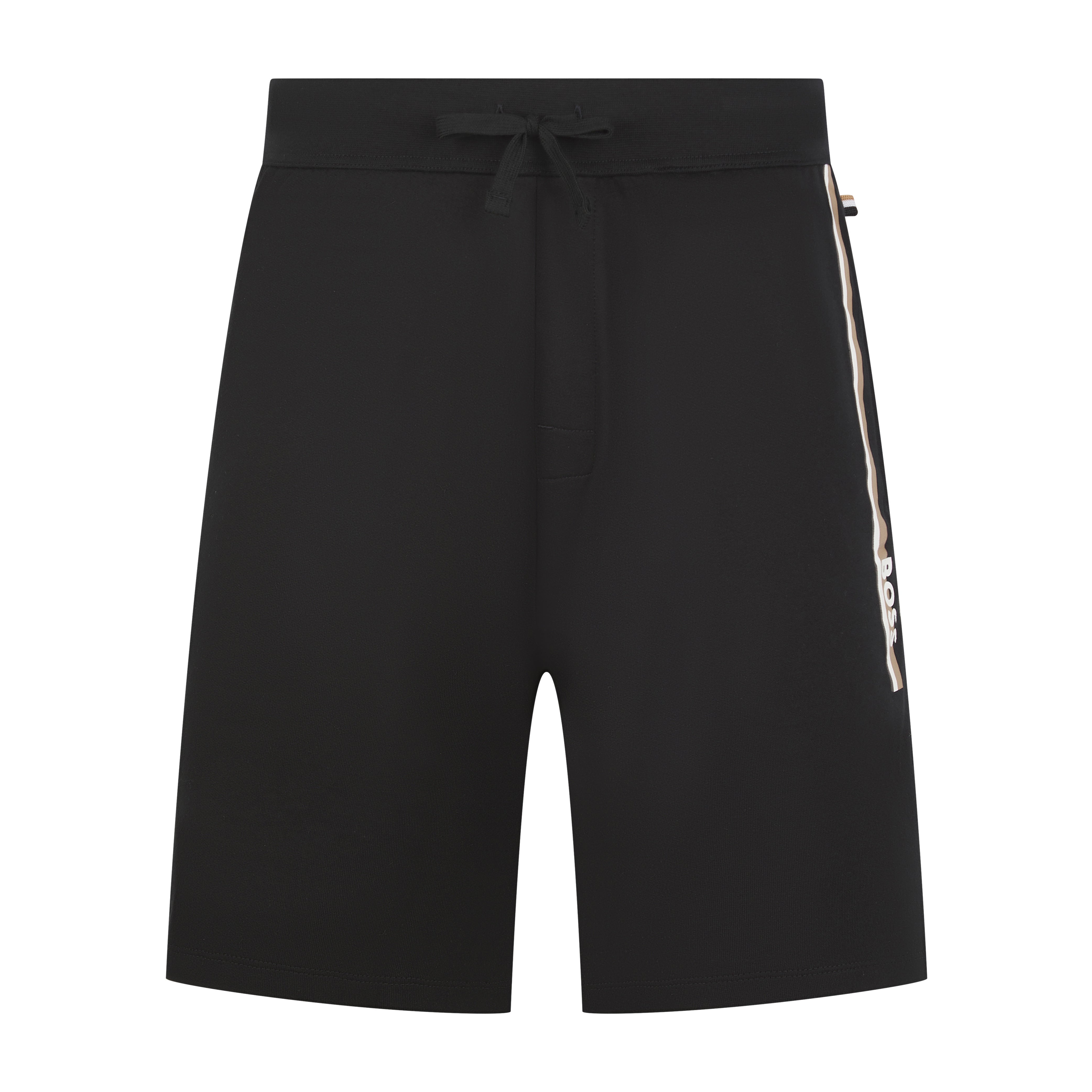BOSS STRIPE LOGO COTTON-TERRY SHORTS