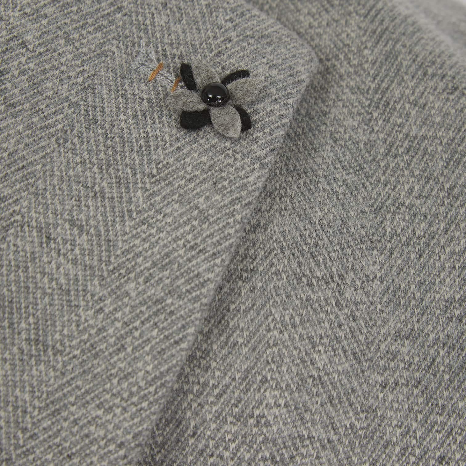 SSEINSE HERRINGBONE LAPEL BRUSHED COTTON FITTED BLAZER