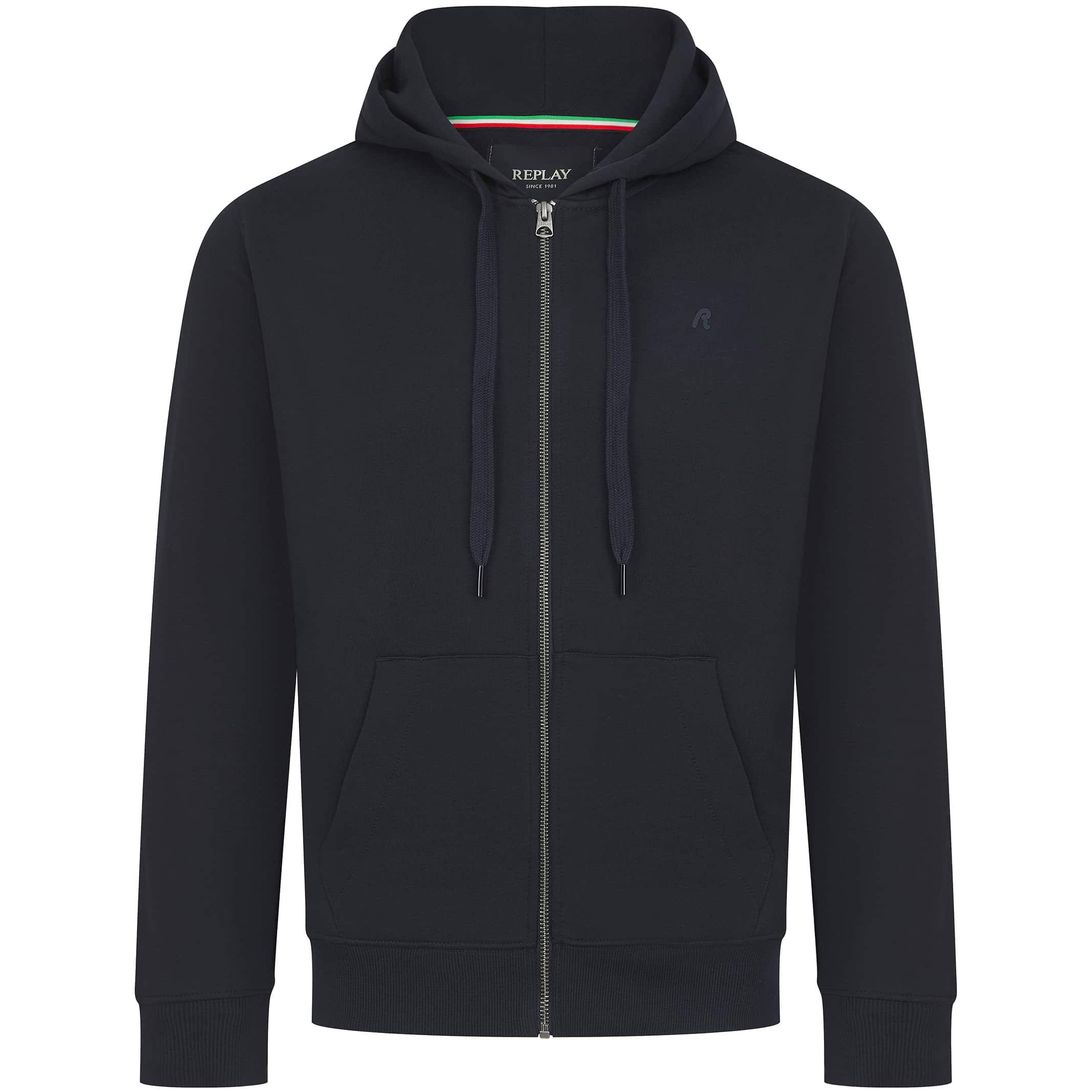 REPLAY 'R' LOGO ZIP HOODIE