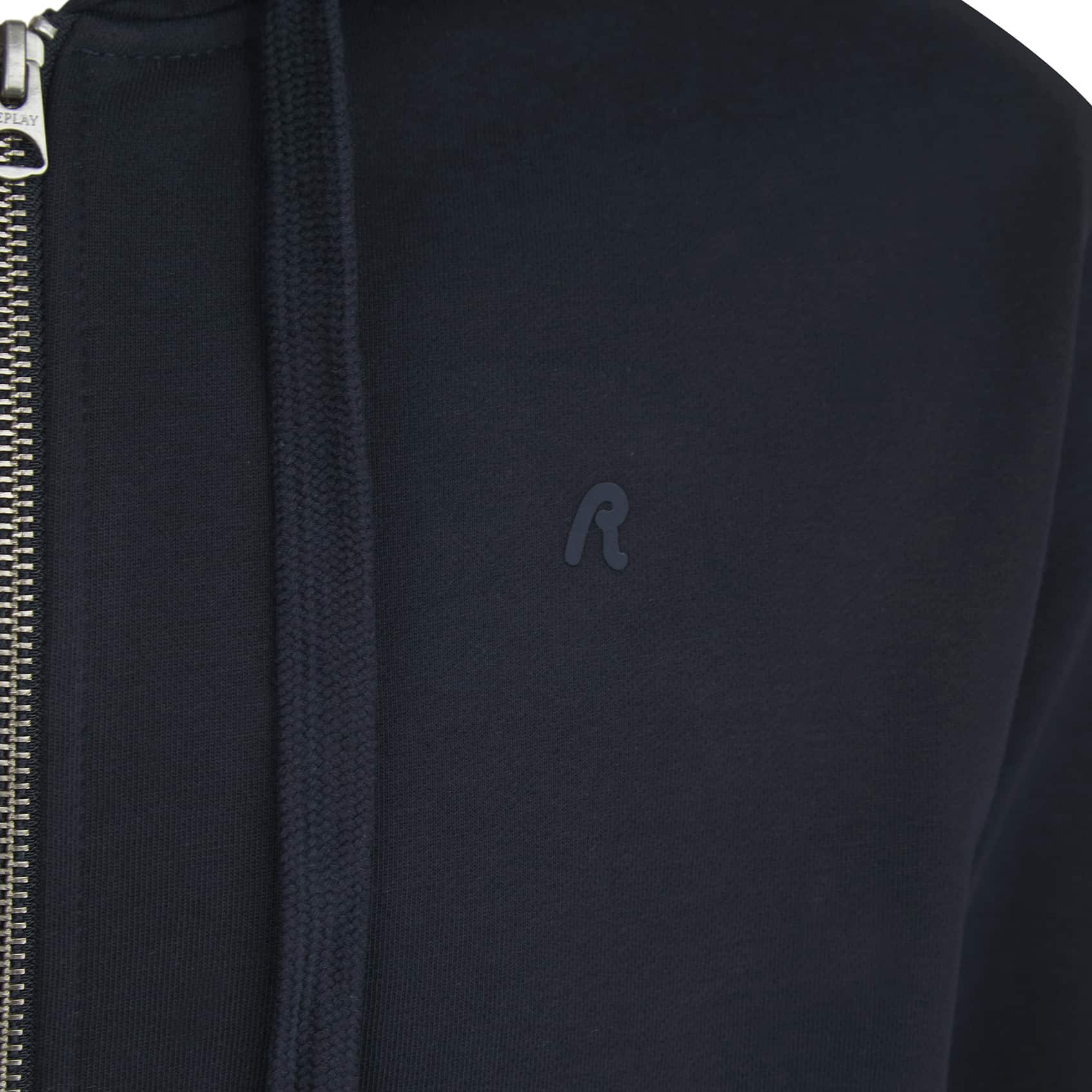 REPLAY 'R' LOGO ZIP HOODIE