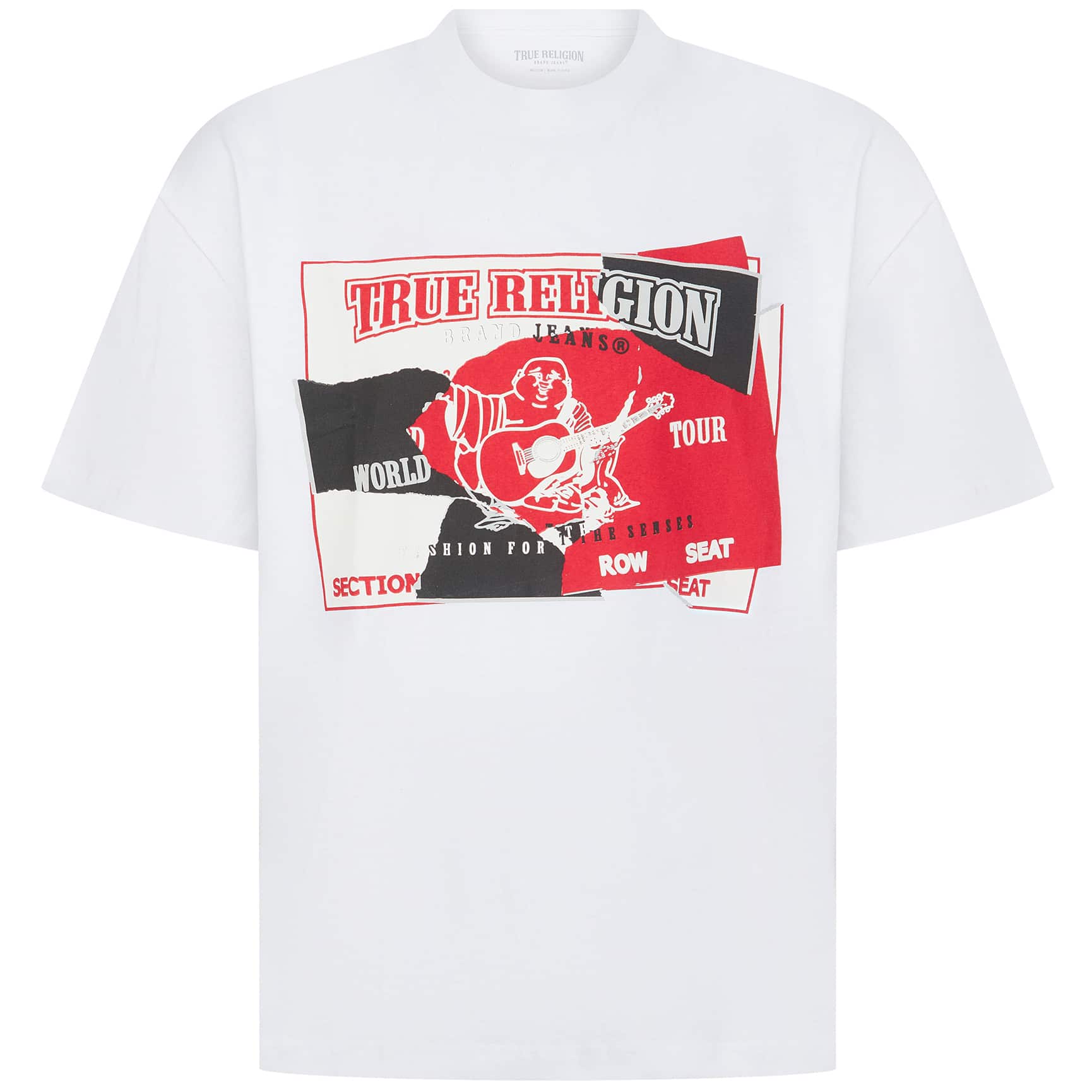 TRUE RELIGION TORN LOGO HEAVYWEIGHT T-SHIRT