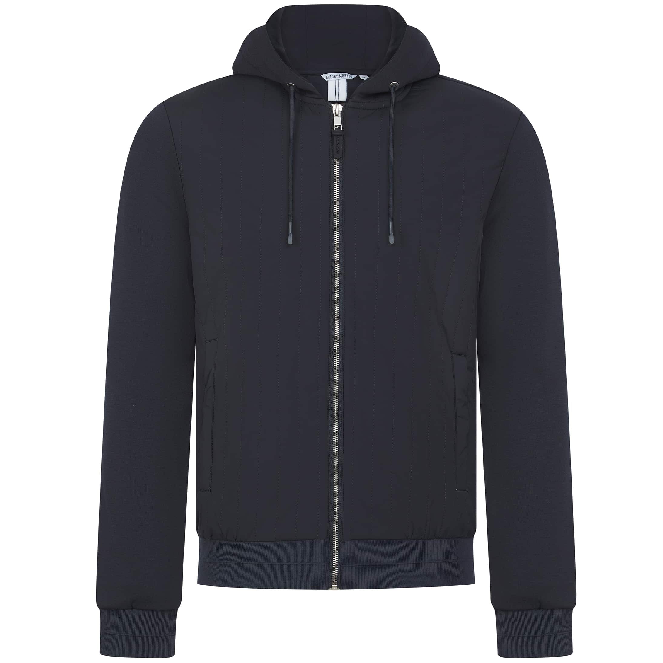 ANTONY MORATO HYBRID COTTON BLEND ZIP HOODIE